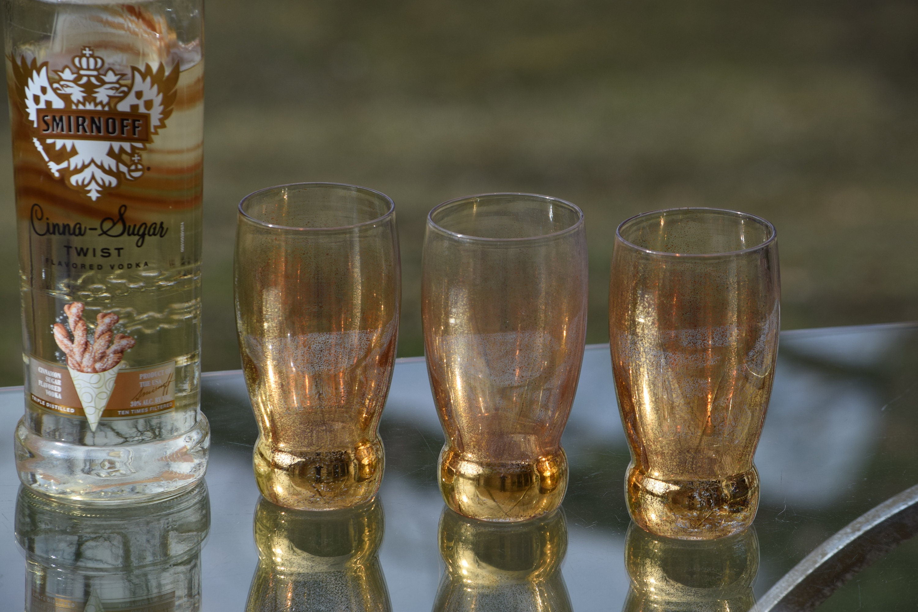 vintage gold cocktail glasses