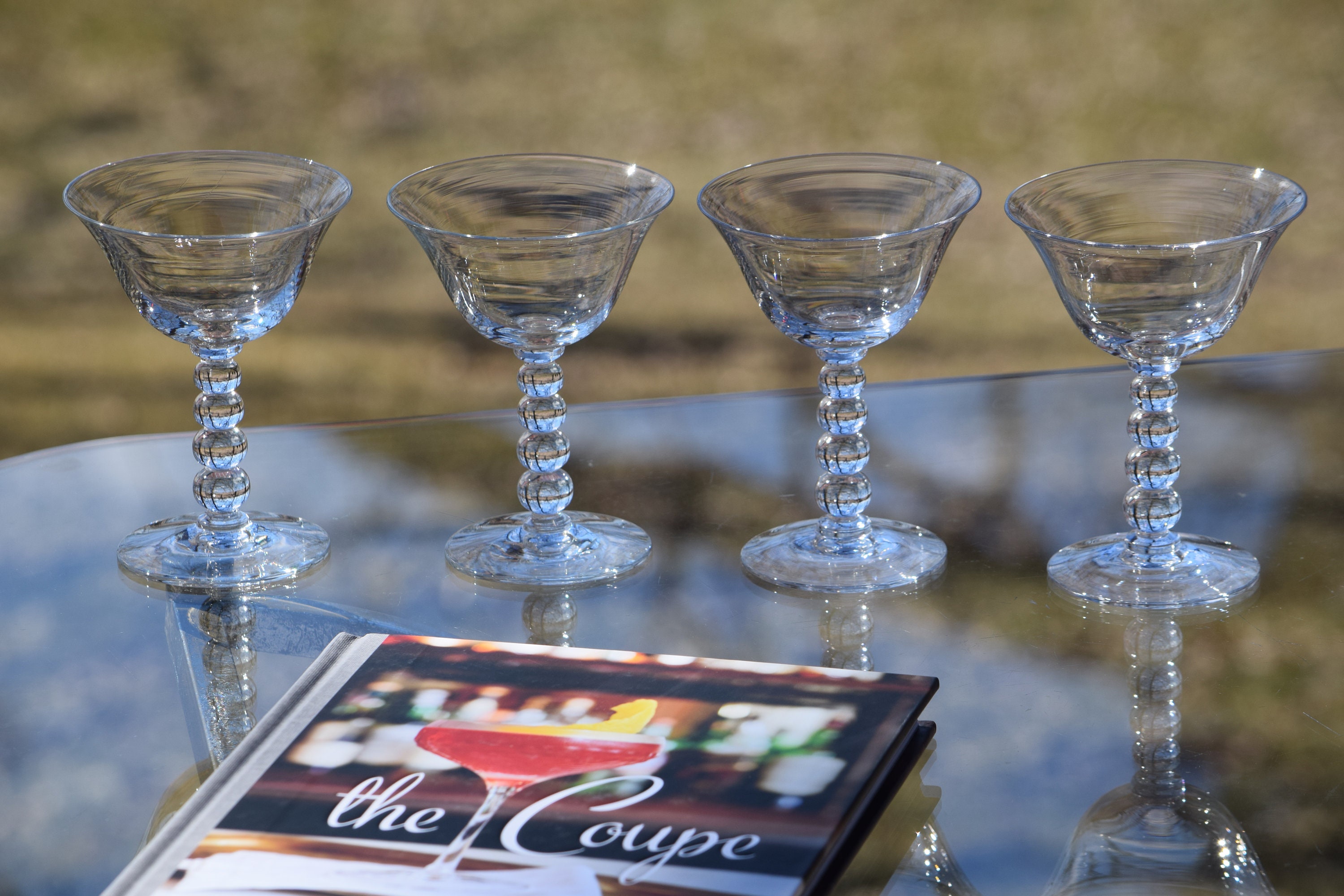 Vintage Cocktail Martini Glasses, Set of 4, Imperial Glass - Candlewick,  circa 1937, Vintage Small Cocktail glasses, After Dinner Drink 4 oz