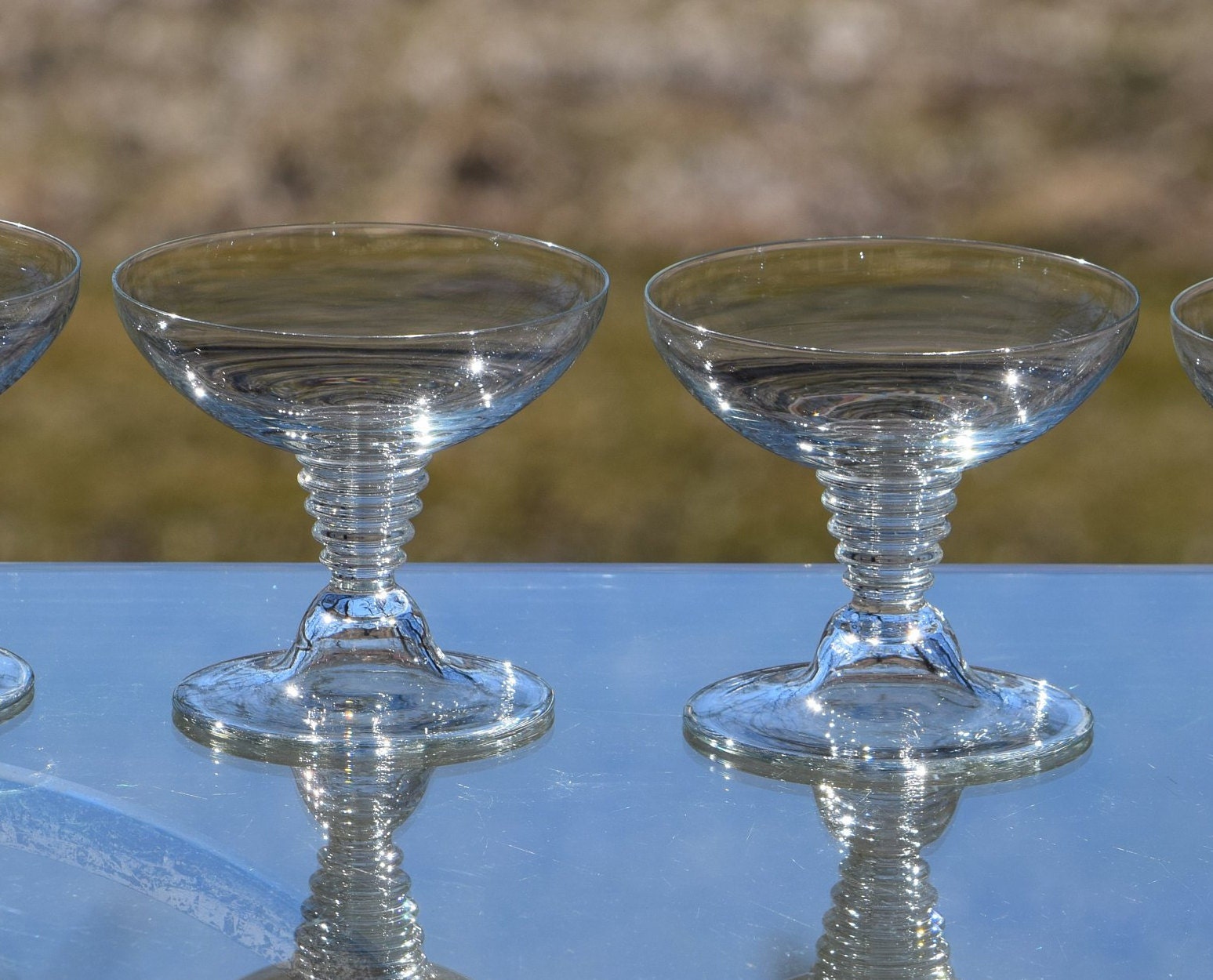 Vintage Crystal Cocktail Glasses, Set of 4, Vintage ...
