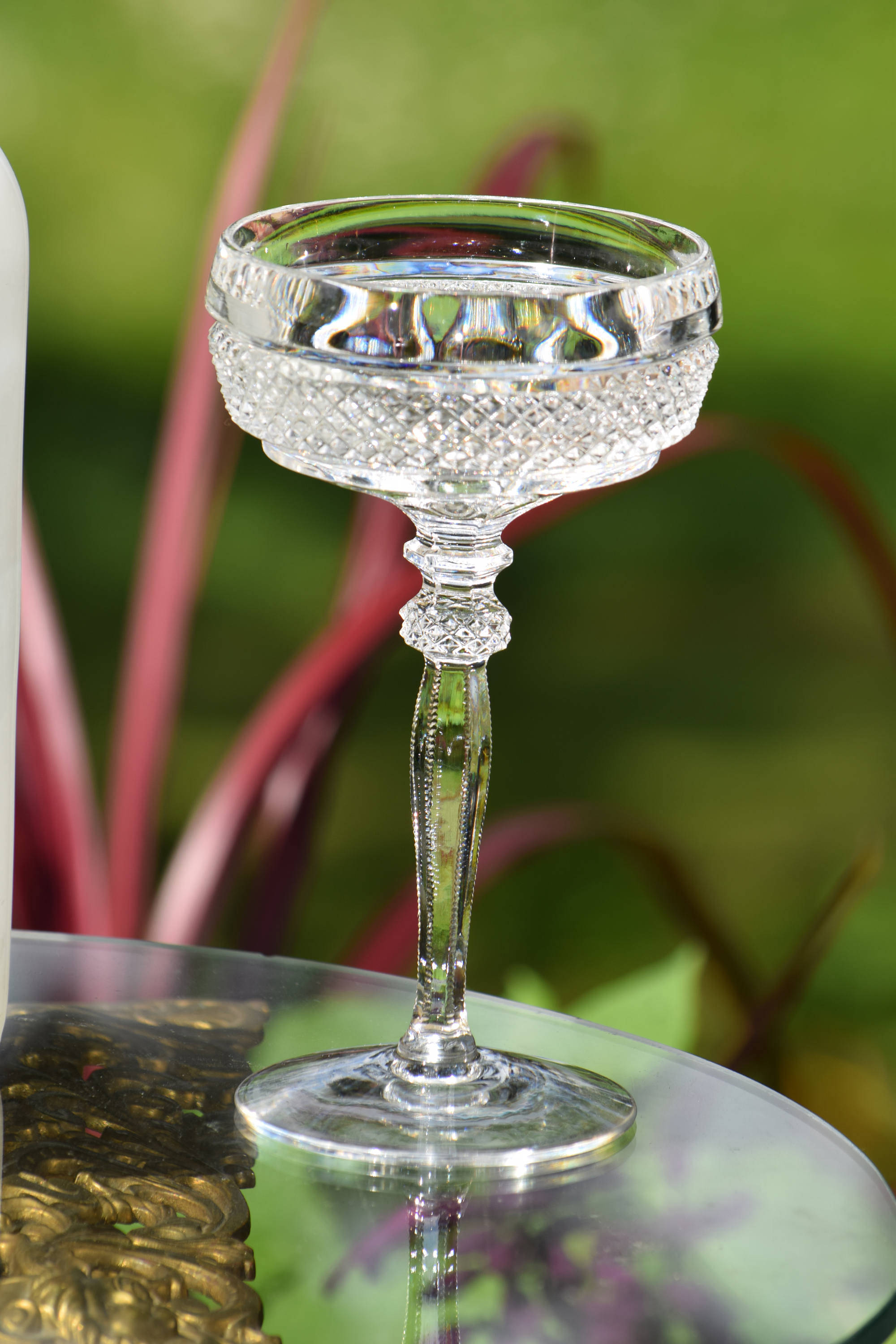 Vintage CRYSTAL Cocktail Glasses, Set of 6, Vintage Crystal Champagne  Coupes, Rectangle Foot - Square Stem Coupe, Craft Cocktail Glasses