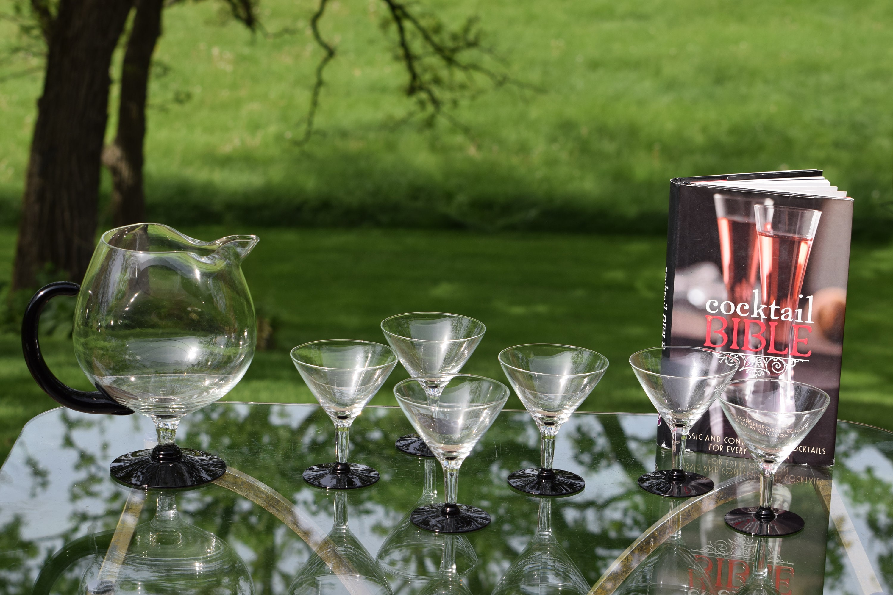 Amethyst Glass Cocktail Set with Pitcher and Six Glasses, 1970s — Select  Modern