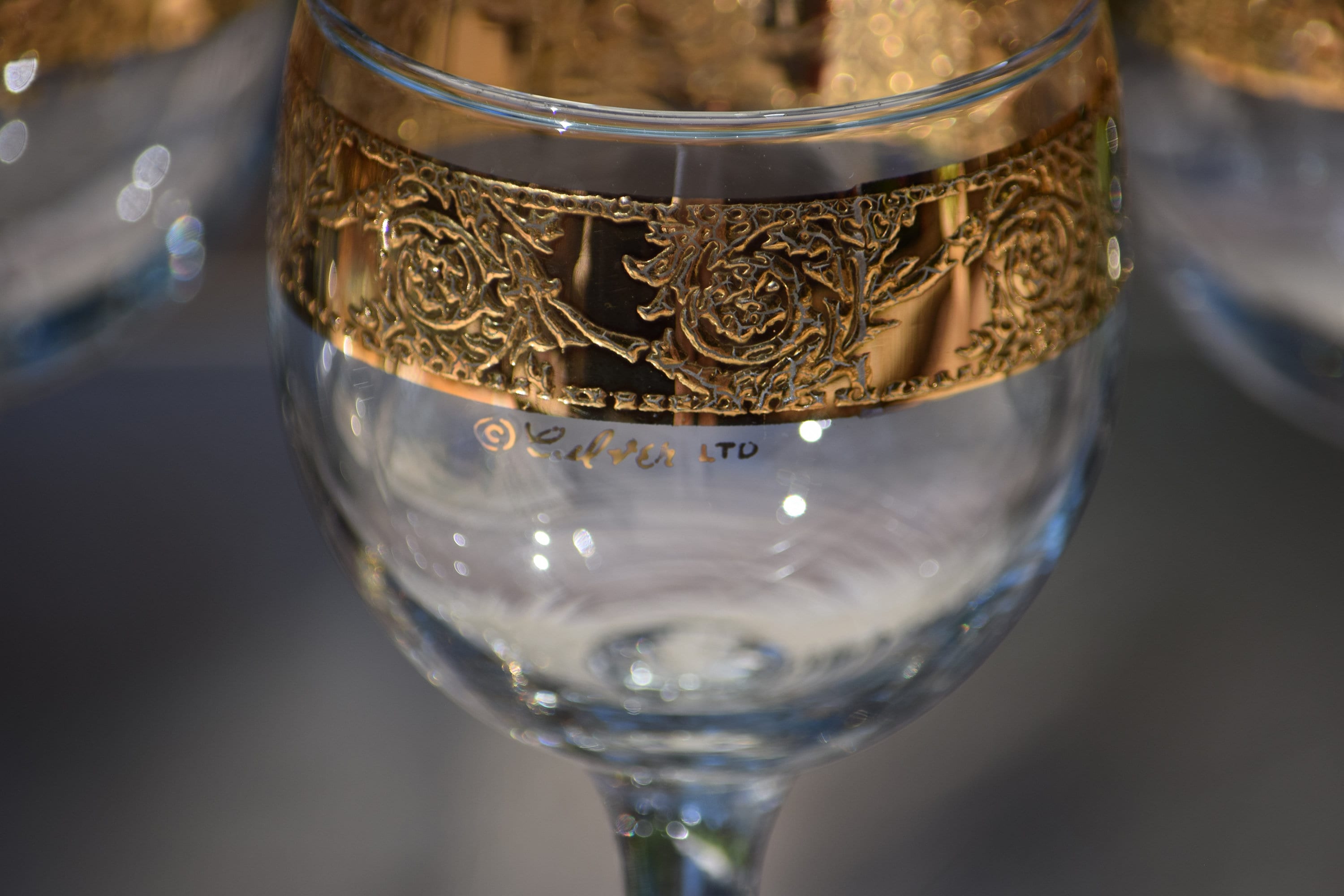 Vintage CULVER Decanter with 6 Wine Glasses, Culver, Tyrol, c 1950's