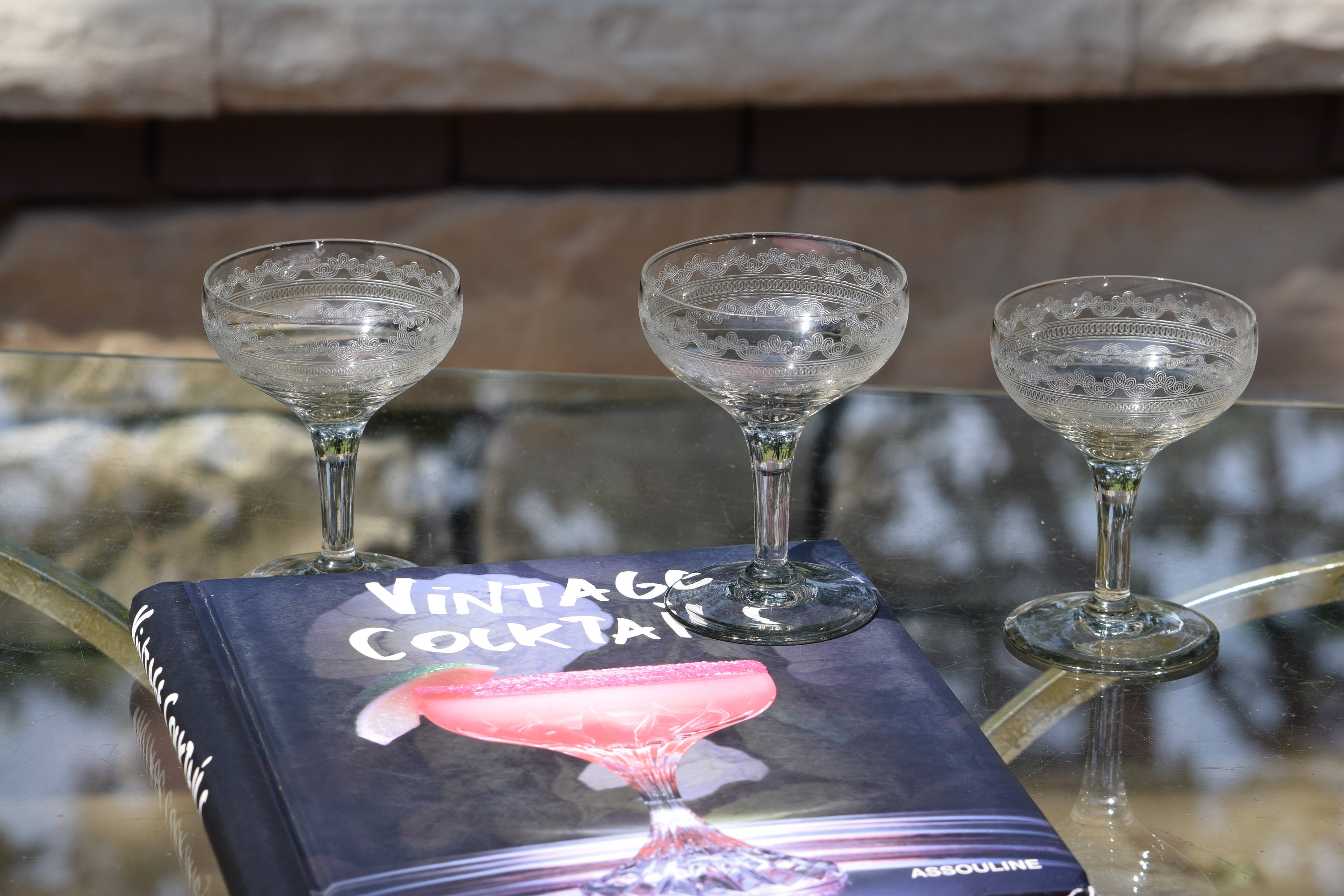 Kira Hand Etched Martini Glass + Reviews