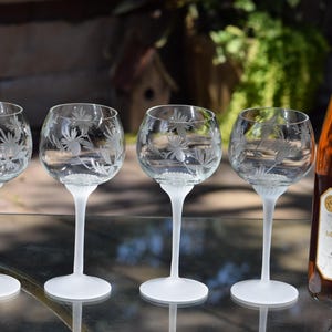 gorham wine glasses Gorham Crystal Reizart Spring Green Platinum Rim Wine Goblets  Happy Hour  Vintage Goods