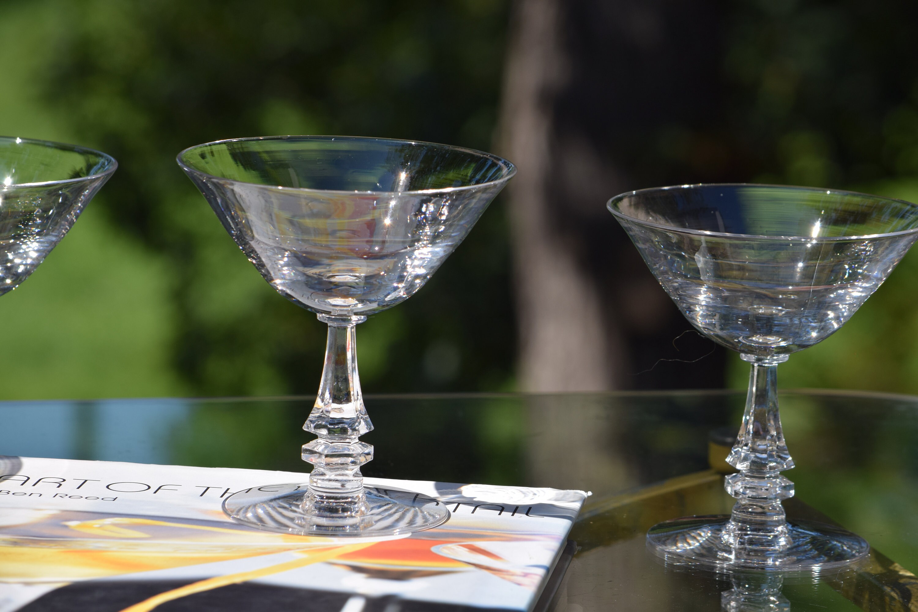 Vintage Martini Cocktail Glasses, Set of 4, Mixologist Craft Cocktail