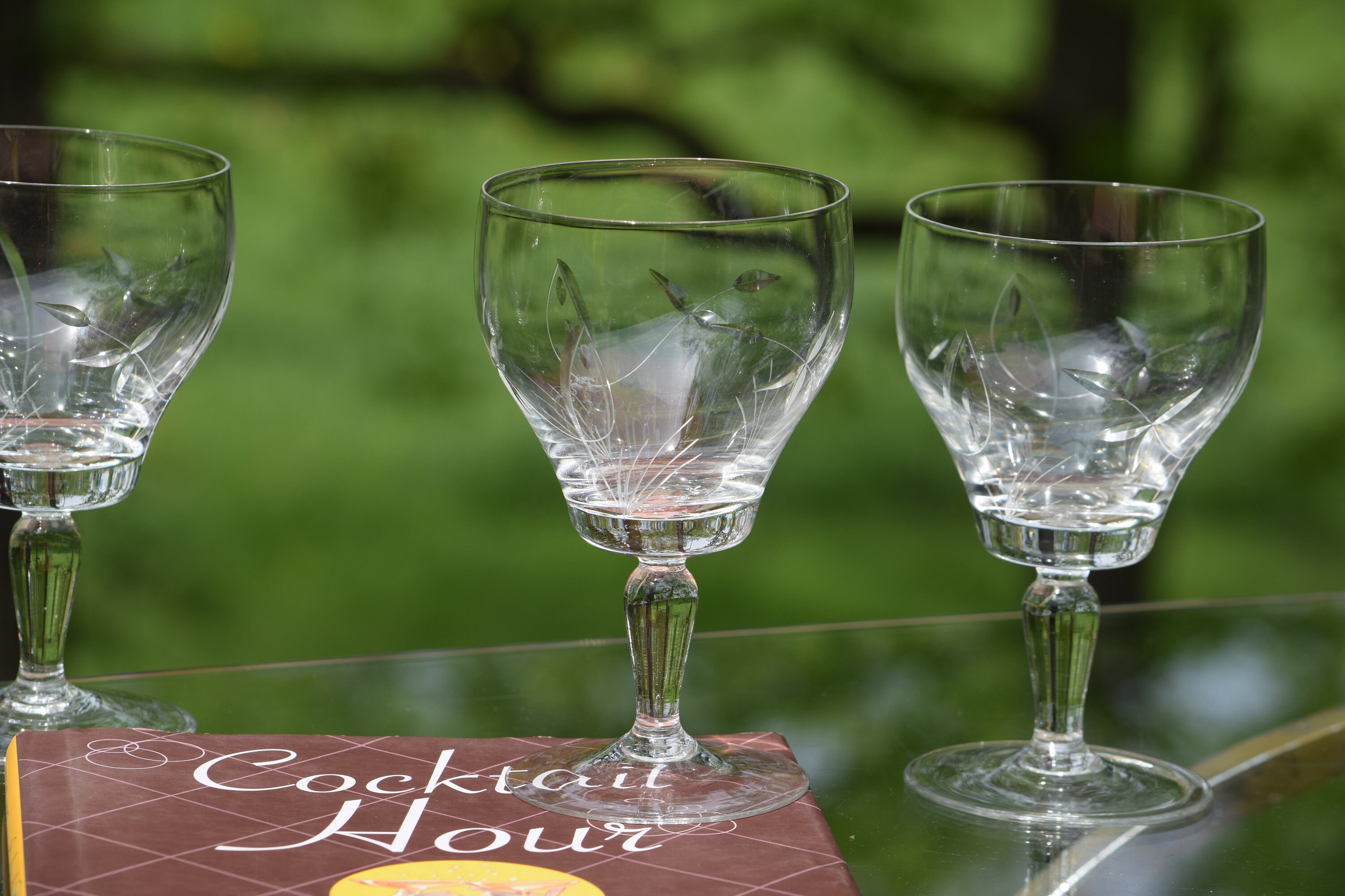 Crystal Wine Glass Set, Fancy Wine Goblets, Crystal Stemware