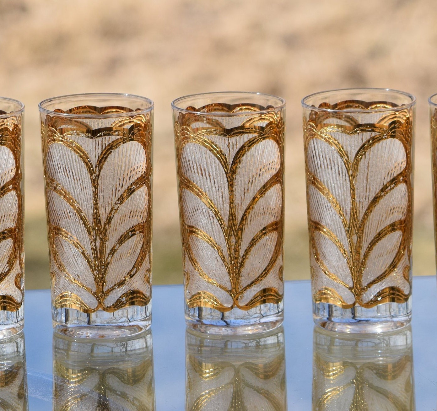Vintage Briard Highball Glasses, Set of 6, Vintage Briard