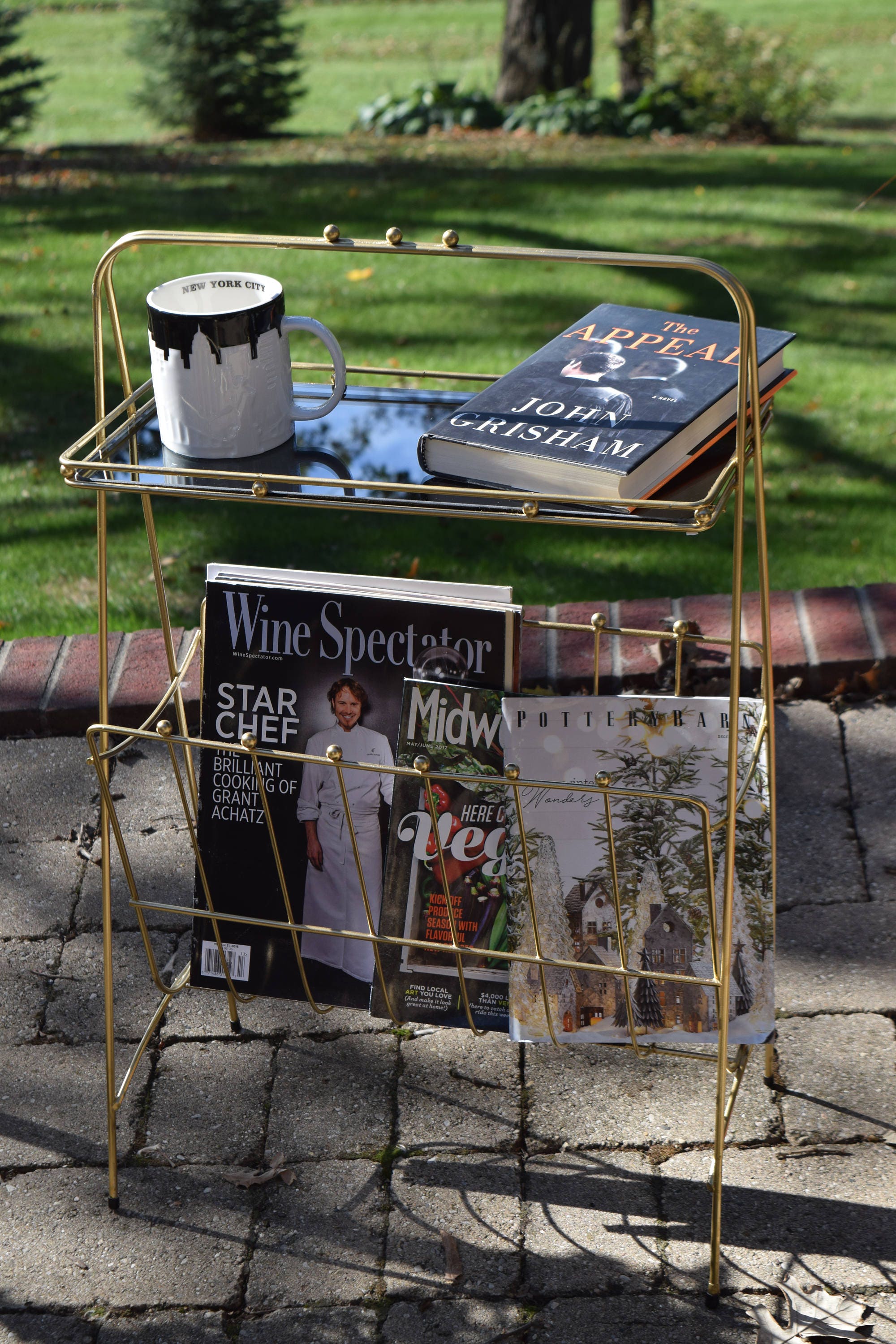 Vintage Metal Record Stand Vintage Metal Magazine Rack Unique Metal