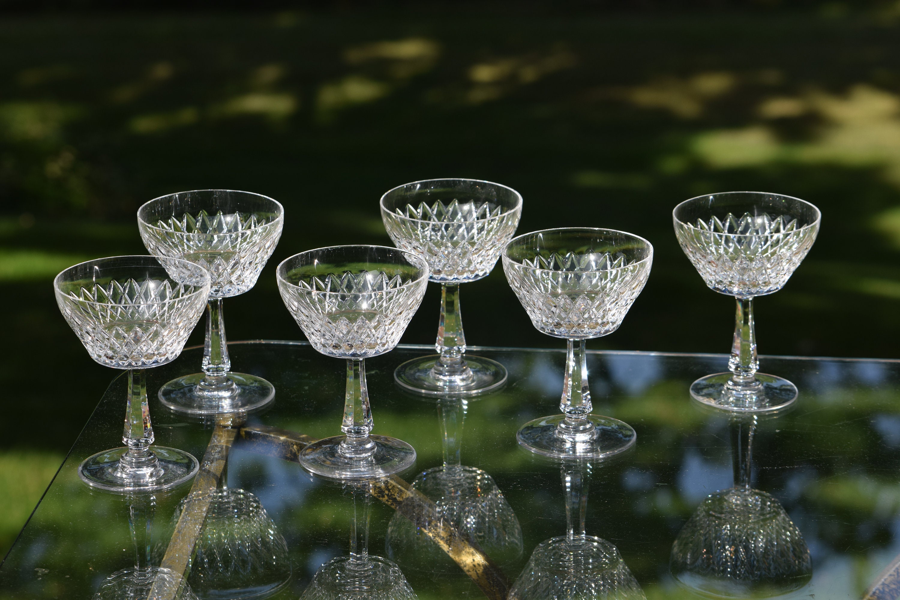vintage rose drinking glasses