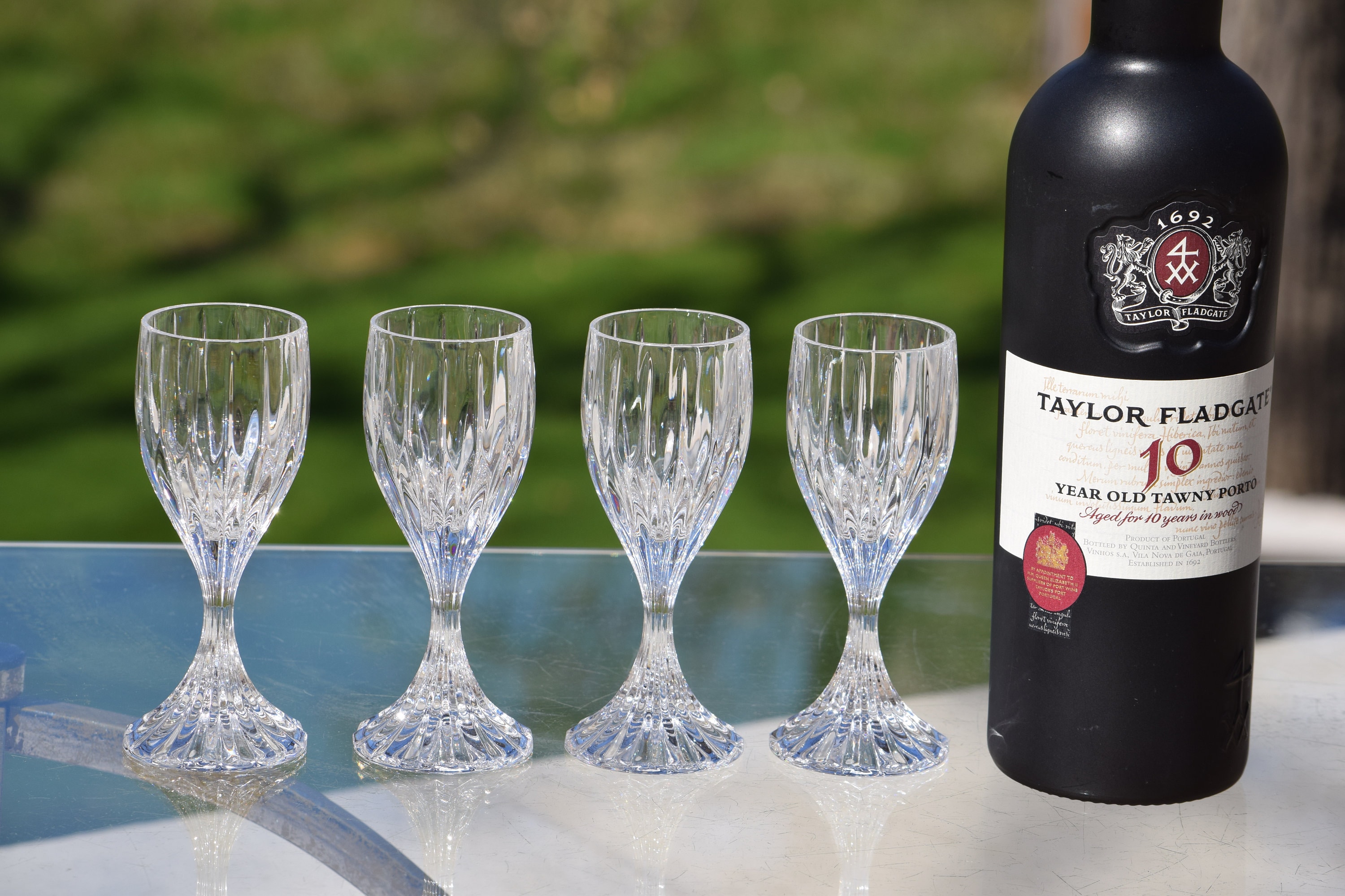 4 Vintage Wine Liqueur Cordials, Mikasa Park lane 1987, 3 oz After dinner Drinks, 3 oz