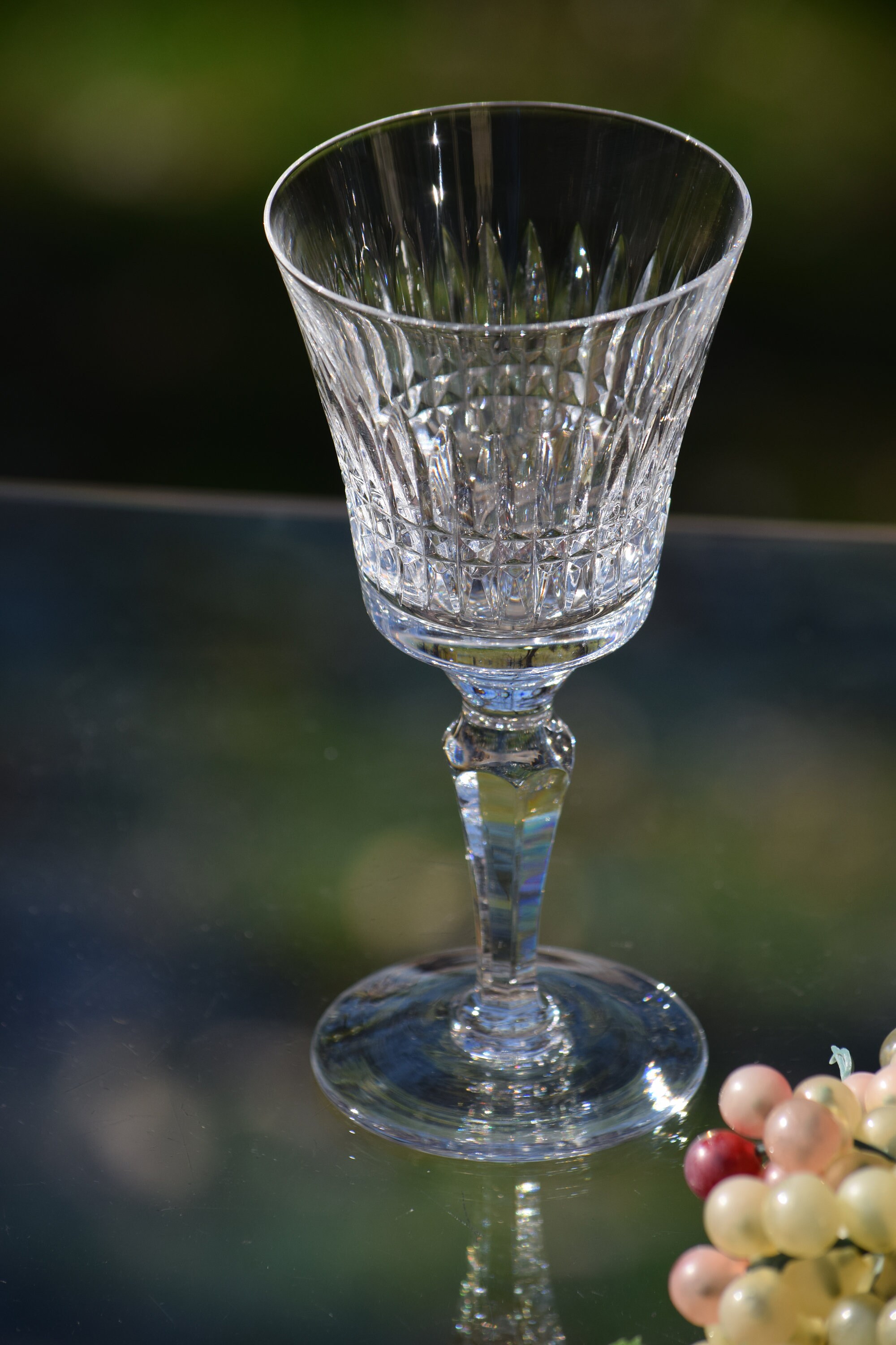 Vintage Crystal Wine Glasses, Set of 5, Set of 5 Mismatched Crystal