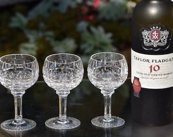 SIPPING PORT WINE?  6 Vintage Crystal Port Wine Glasses, 1960's, 4 oz Wine Glasses, Vintage Glassware, Wine Tasting Glasses, Wine Room Glass