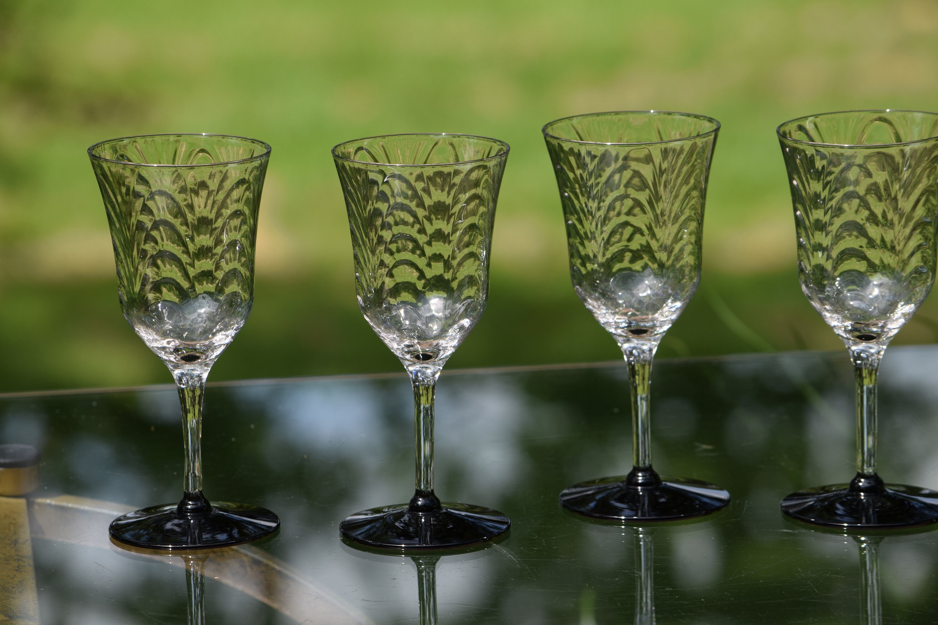 Vintage Wine Liquor Glasses, Set of 4, c. 1930's, After