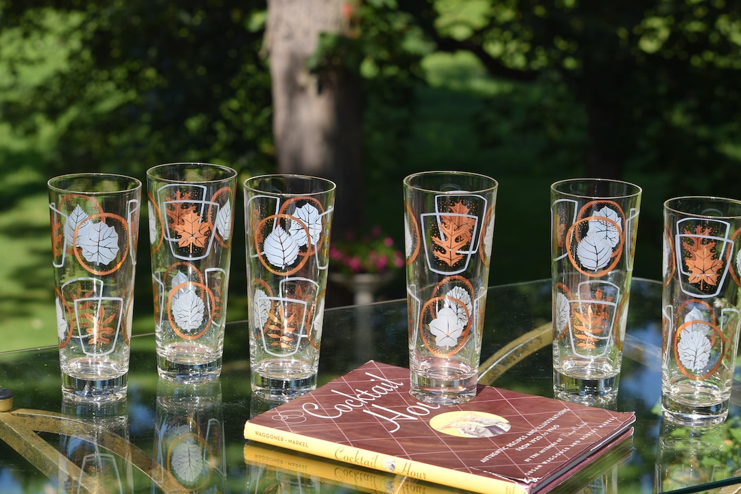 Vintage v.i.p. Crown Highball Tumblers Collins Glasses- Set of 4