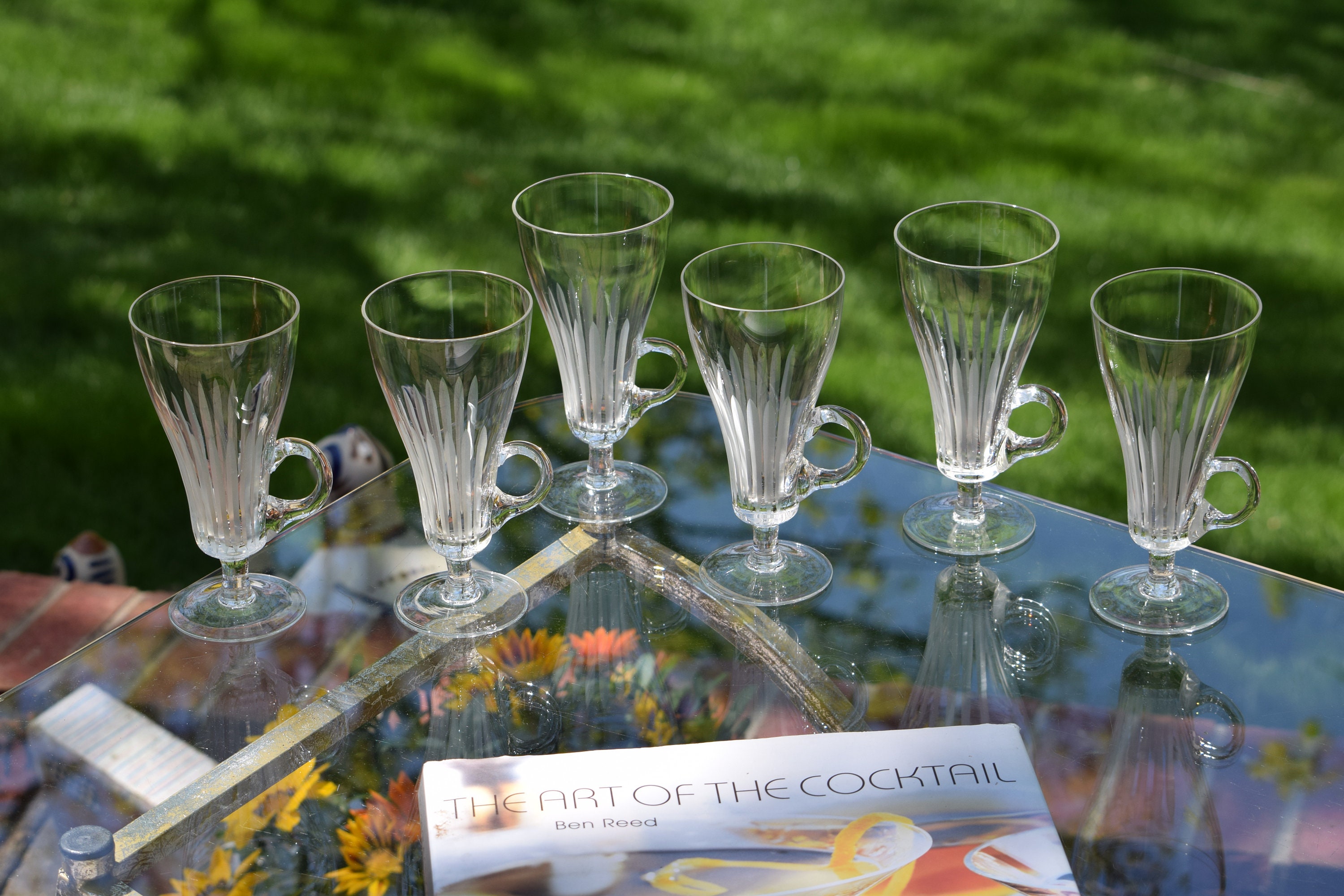vintage etched cocktail hot toddy glasses set of 6 mixologist craft cocktail glasses summer cocktail mocktail glasses it s not just cocktails