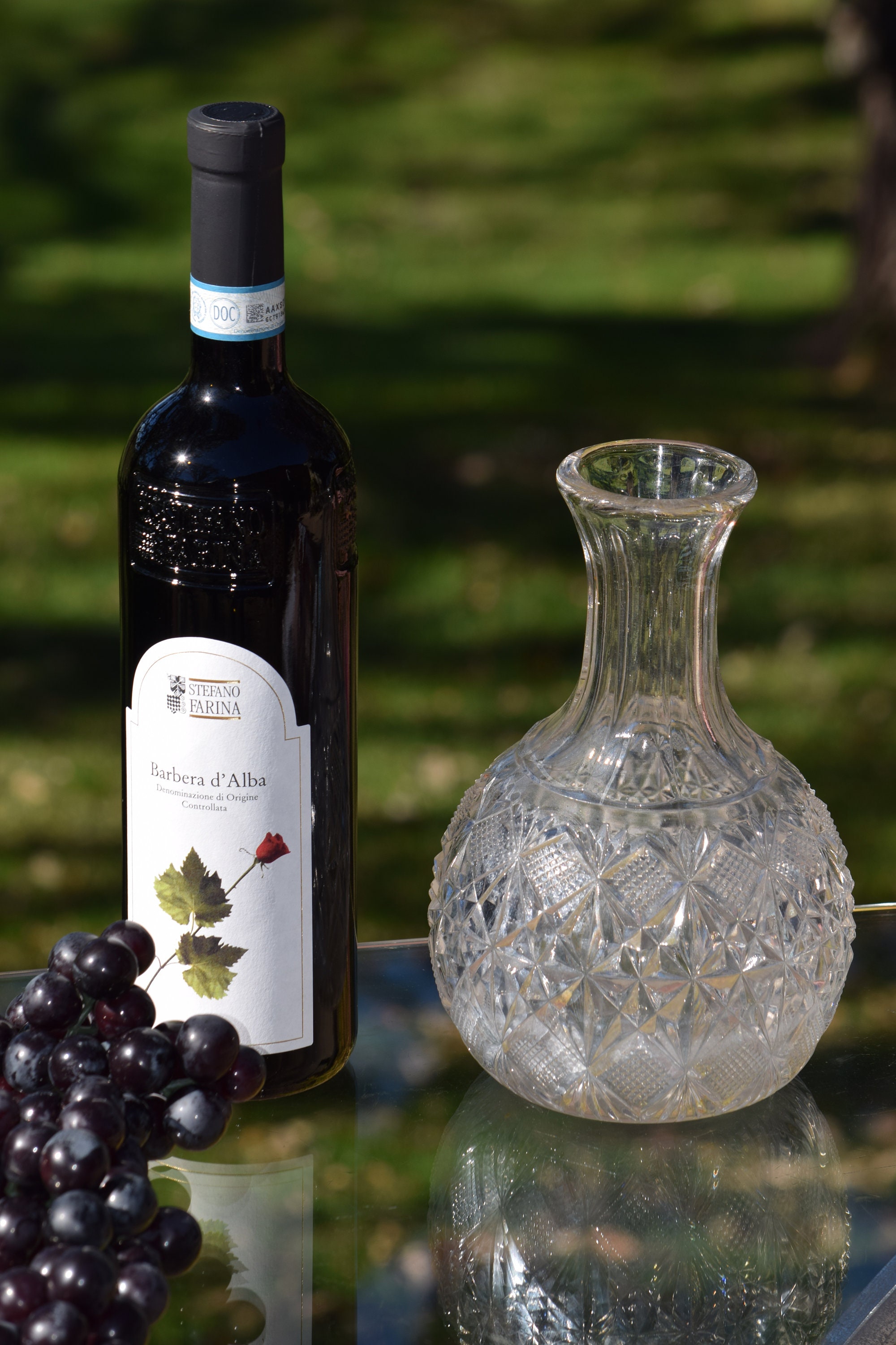 Antique EAPG Early American Pressed Glass Blown Decanter with