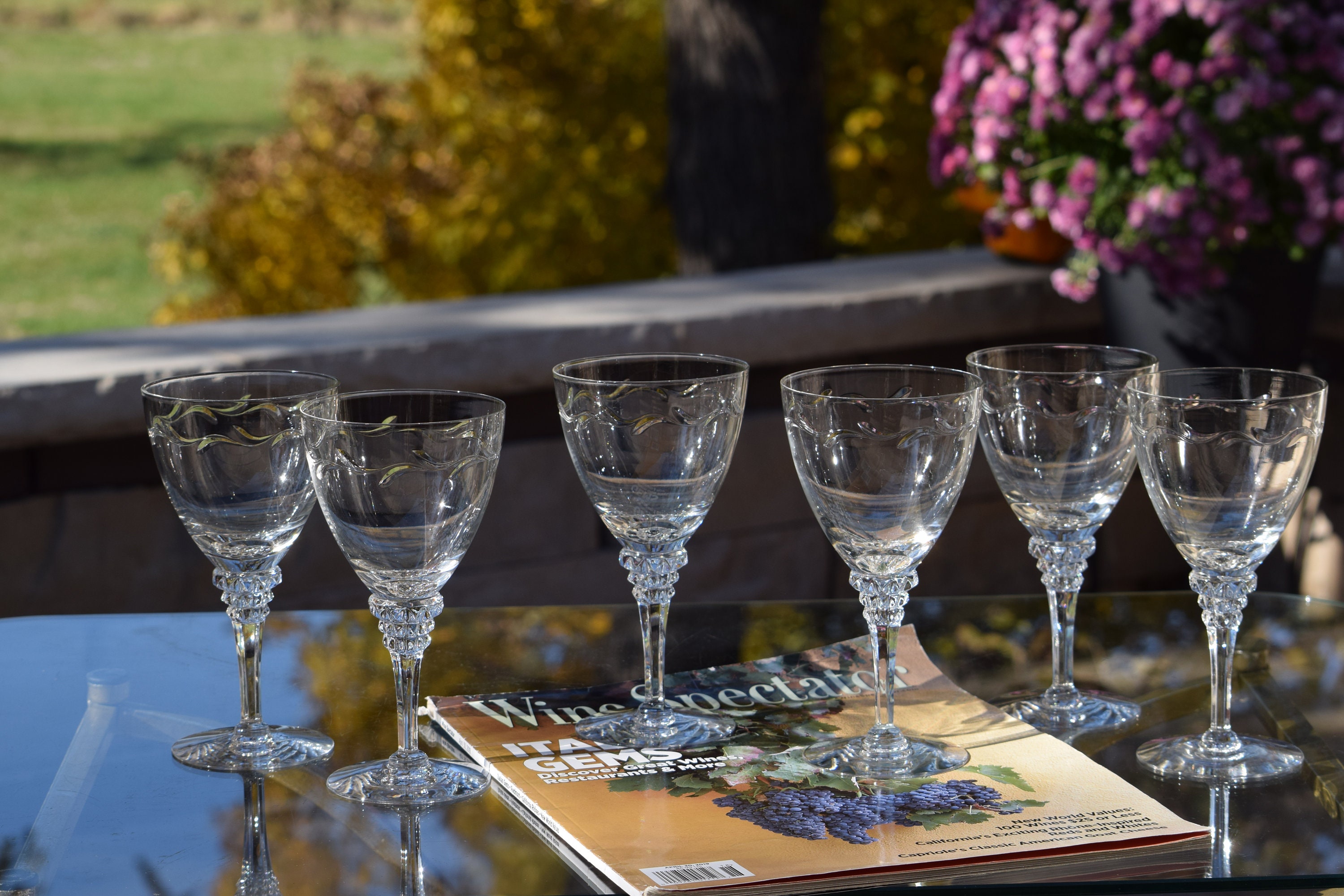 Vintage Set of 4 French Wine Glasses – feastvintage