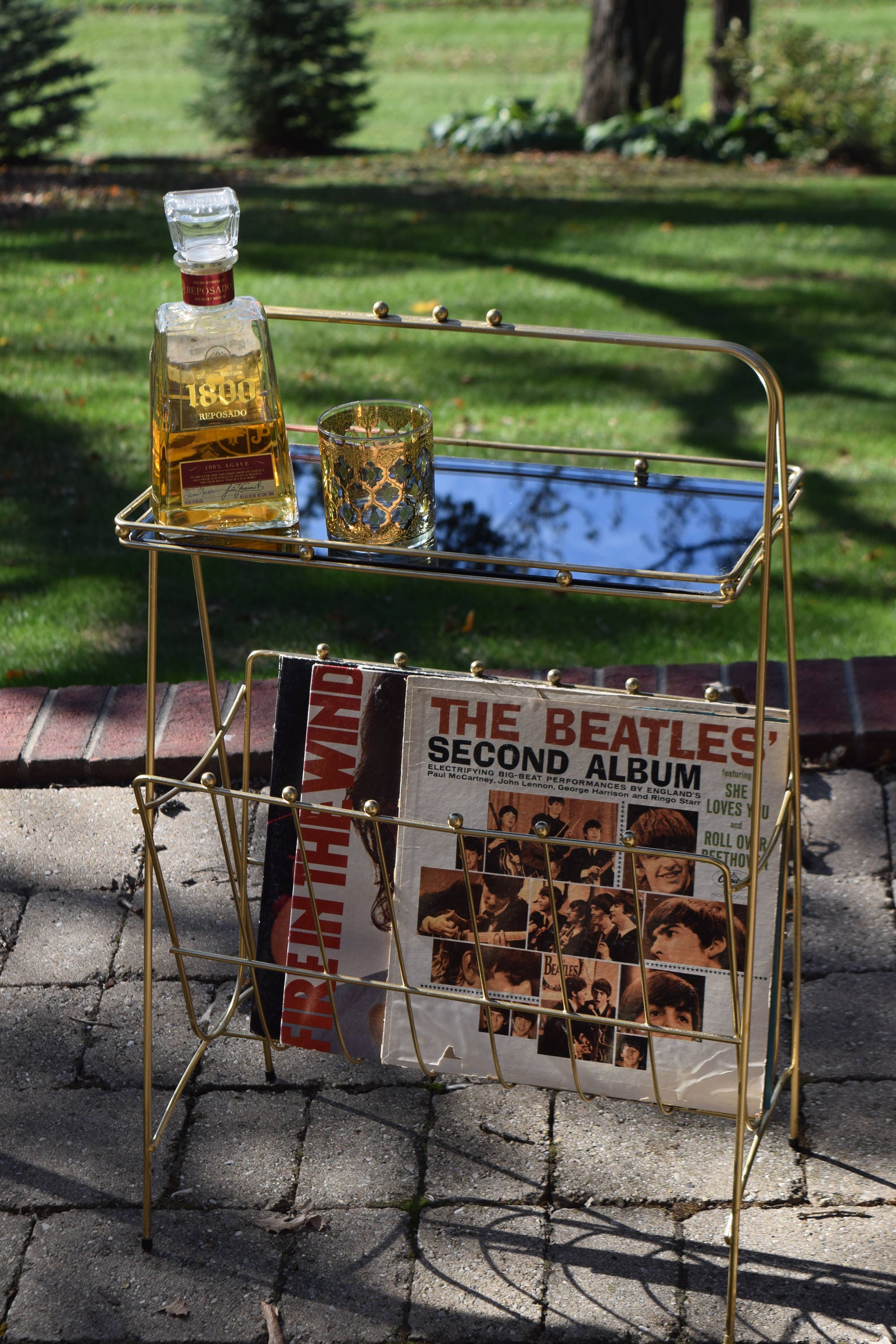 Vintage Metal Record Stand Vintage Metal Magazine Rack Unique Metal