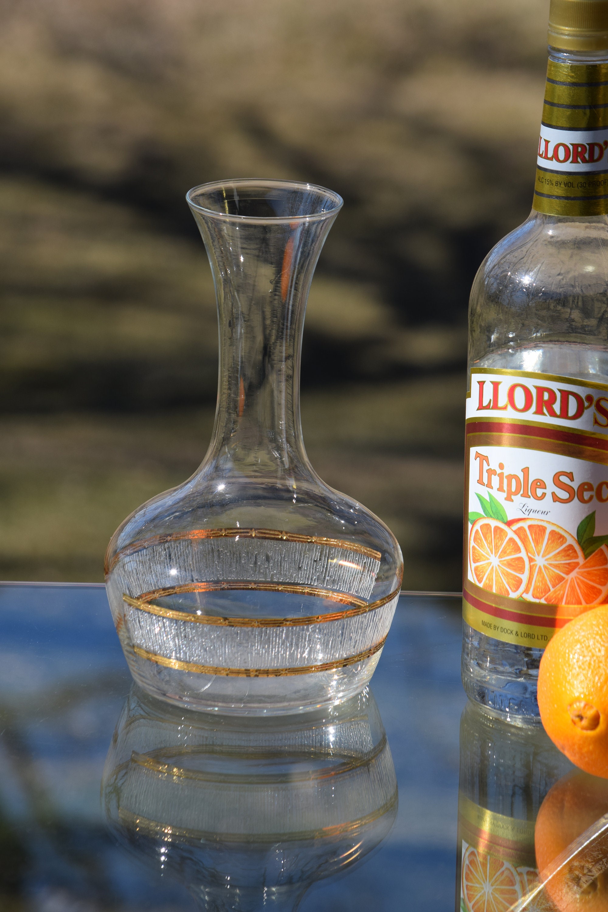 Vintage CULVER Decanter with 4 Lowball glasses, Culver, 1970's, Liquor