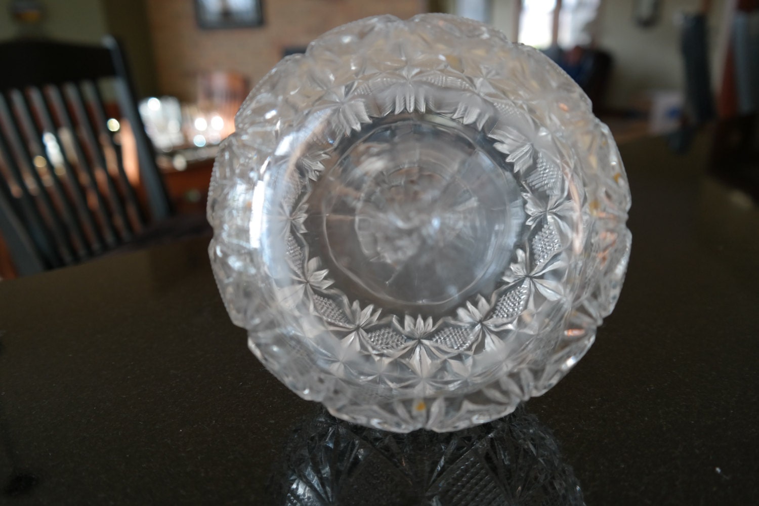 Antique EAPG Early American Pressed Glass Blown Decanter with