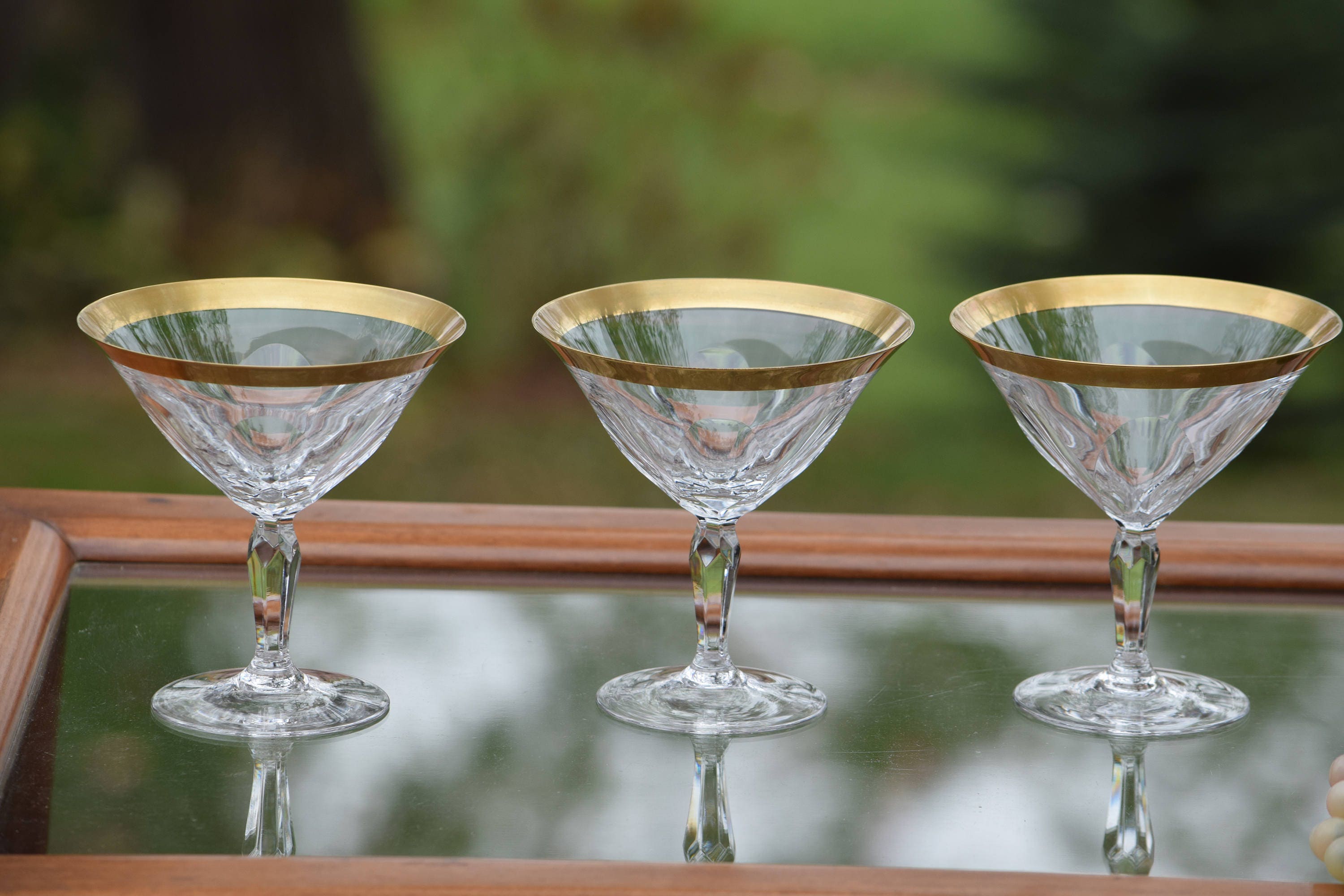 Gold Stag Martini Glasses, Cocktail Glasses