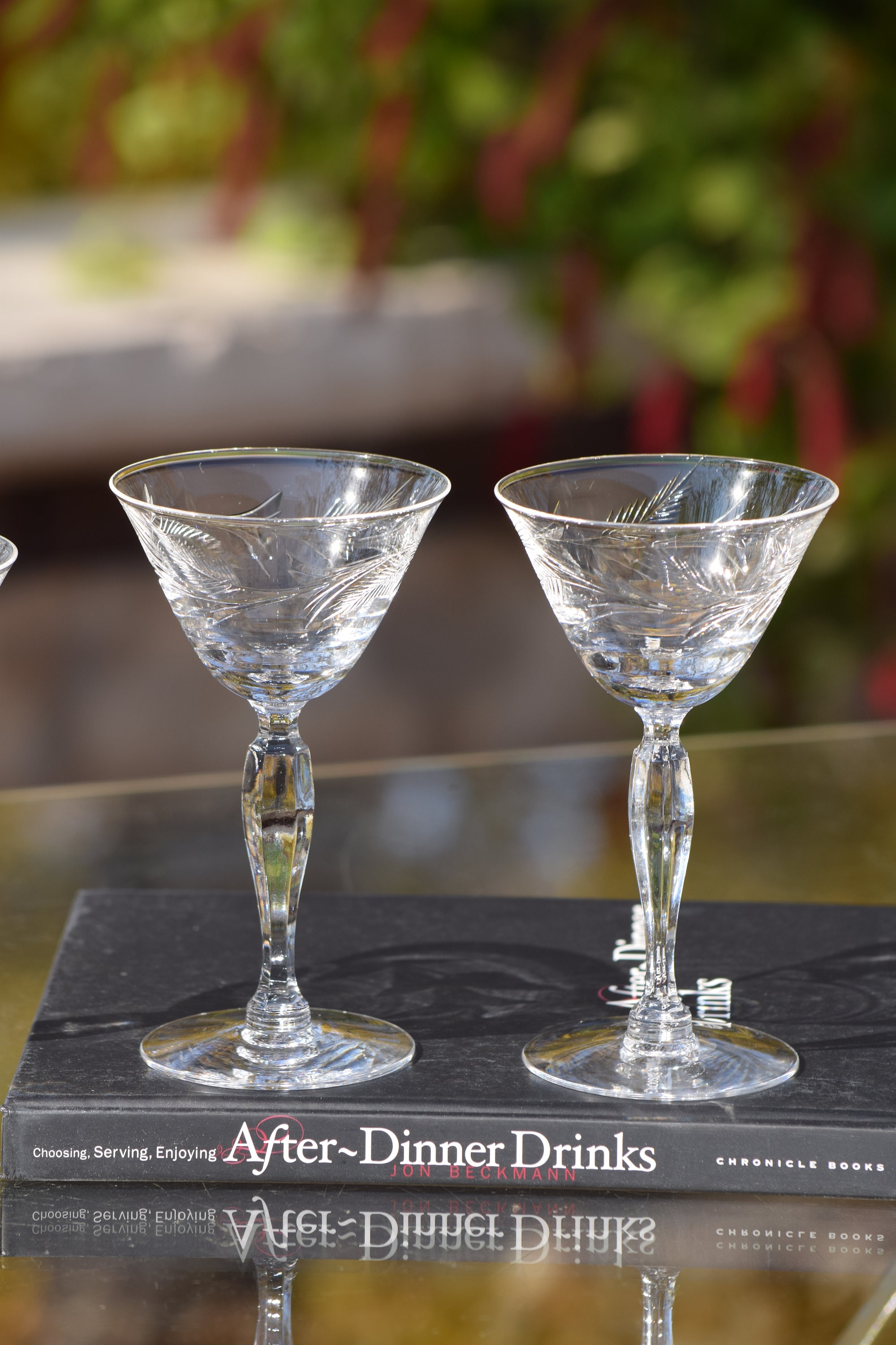 Kira Hand Etched Martini Glass + Reviews | CB2