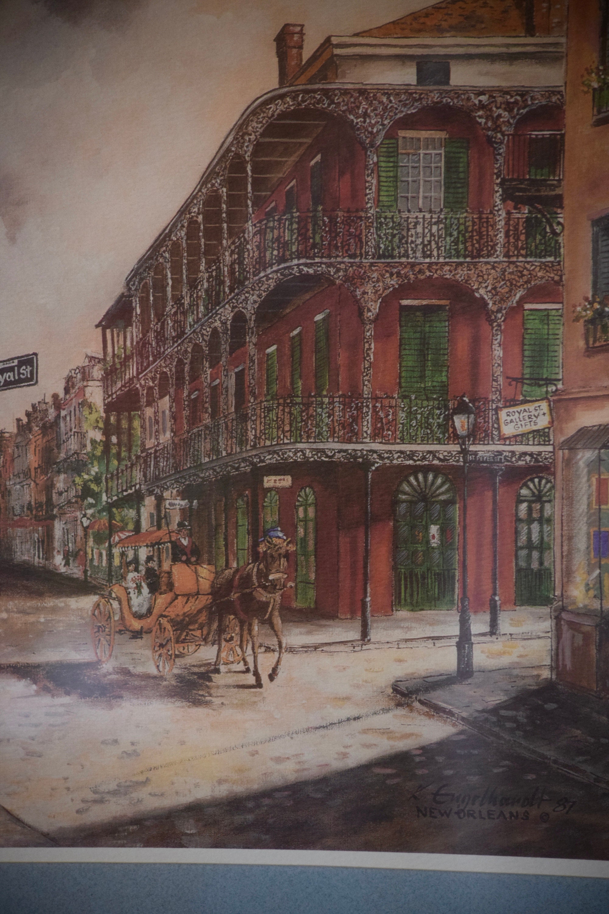 2 Vintage New Orleans Prints, Ken Engelhardt, circa 1987, Orleans