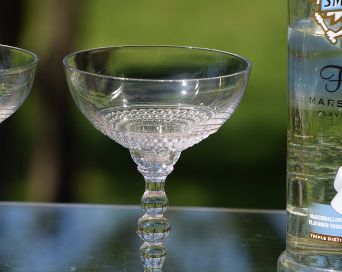 Vintage Duncan Miller Cocktail Coupes, 1940s Champagne Glasses