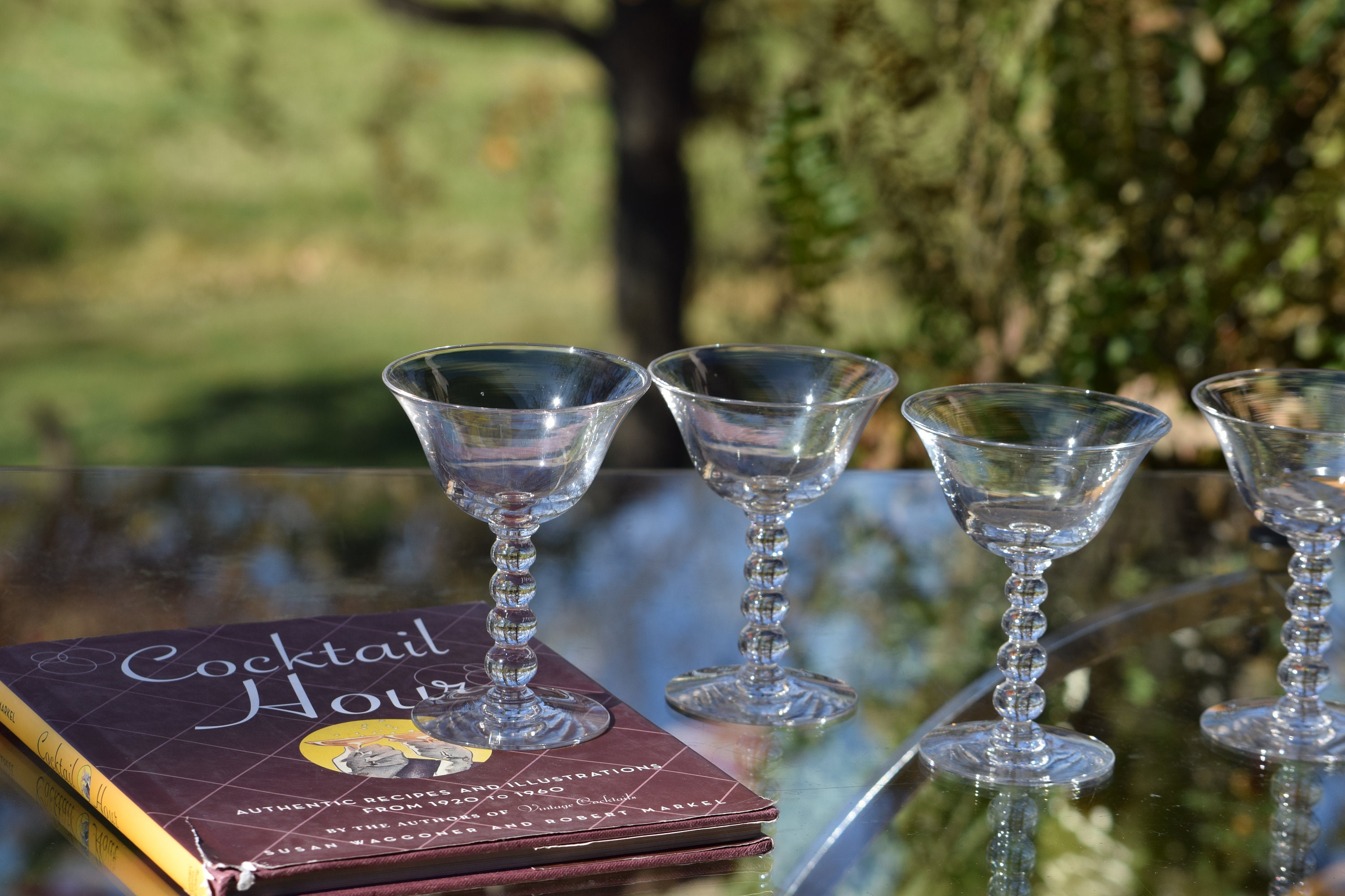 4 Vintage Cocktail Glasses, Candlewick, circa 1950's, 4 oz After