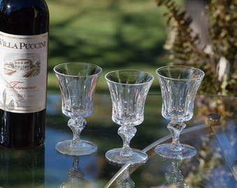 Vintage Etched Port Wine Glasses: Tiffin Franciscan Princeton, 1960s