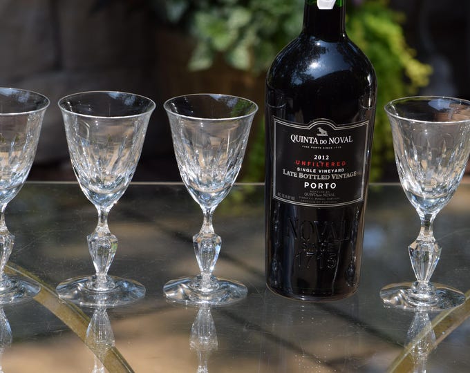 Vintage Tiffin Franciscan Port Wine Glasses, 1960s Cordial Glasses, Set of 4, Wine Tasting Party Glassware