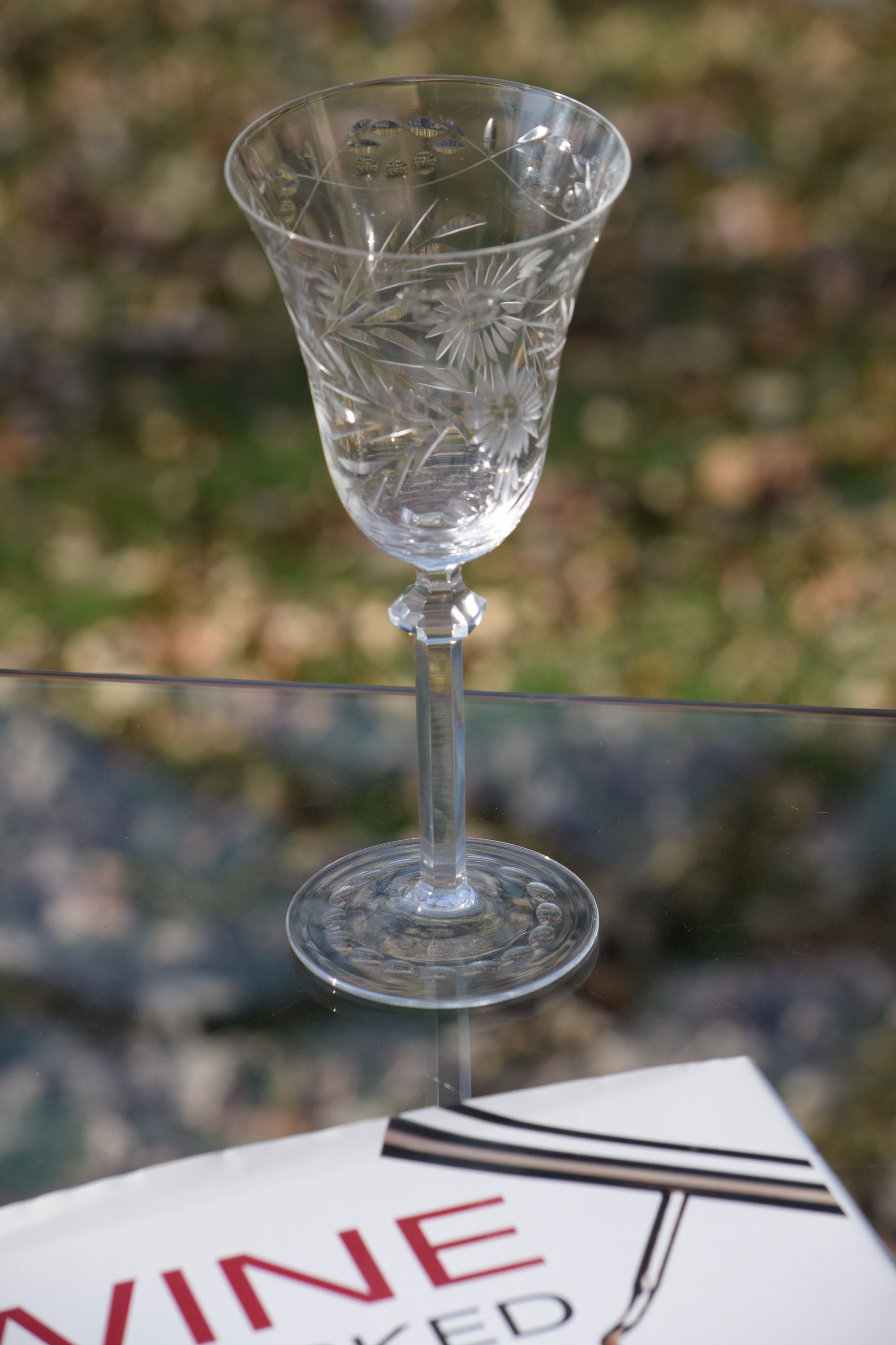 Reserved for Donna -Sold- Vintage Etched Wine Glasses, Set of 5, Heisey