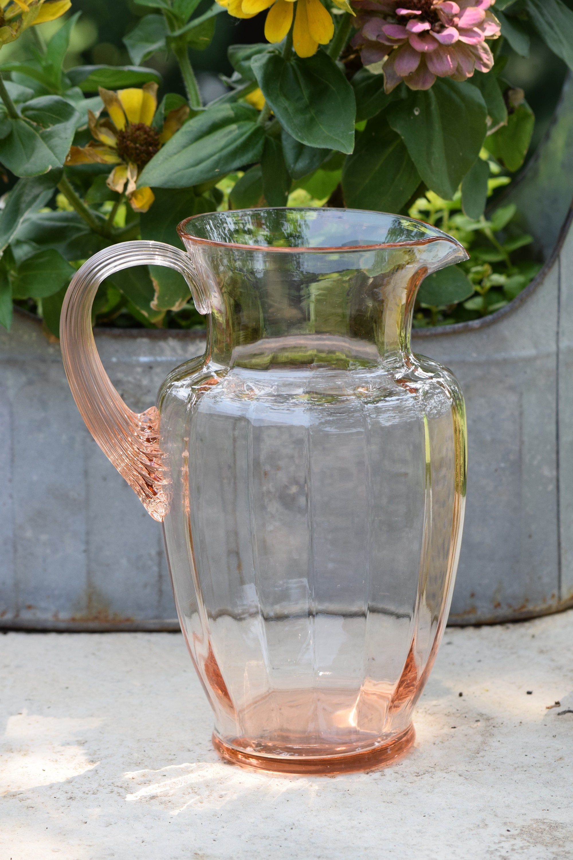 Vintage Water, Juice, Milk Pitcher or Flower Vase. Beautiful Tea Rose –  Anything Discovered