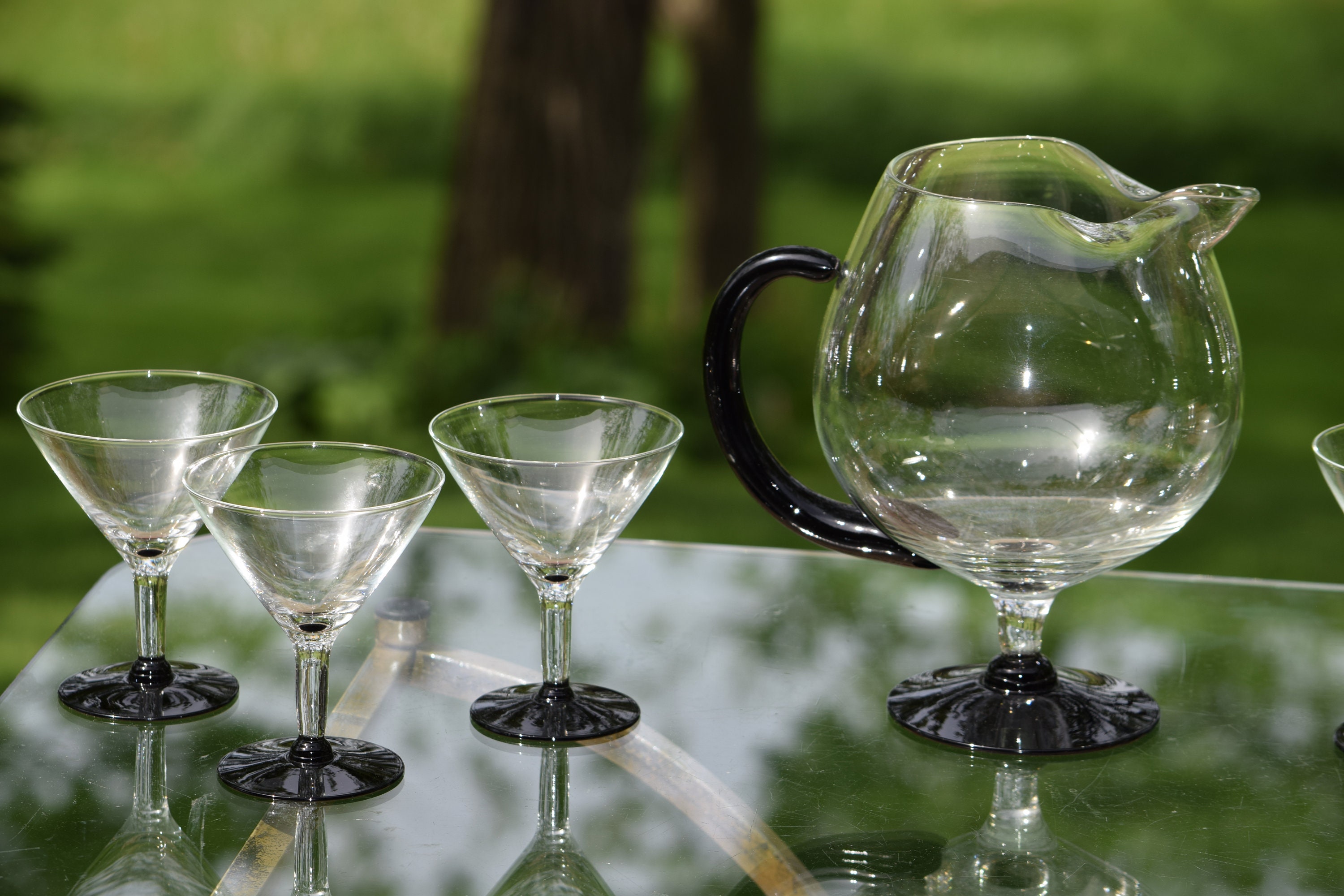 VINTAGE COCKTAIL PITCHER w/ 6 Glasses – Midwest Modern Furniture