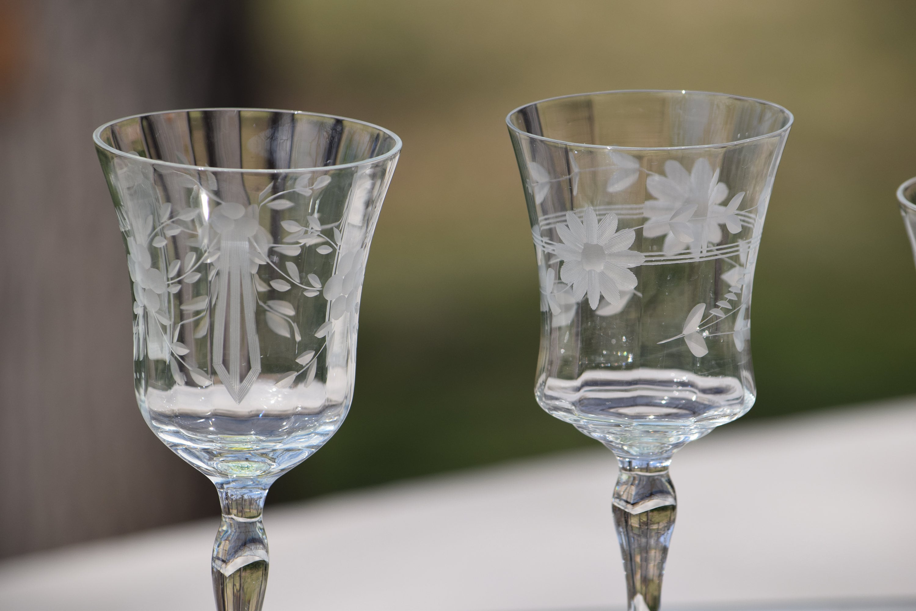 Sienna Etched Water Glasses - Set of 6