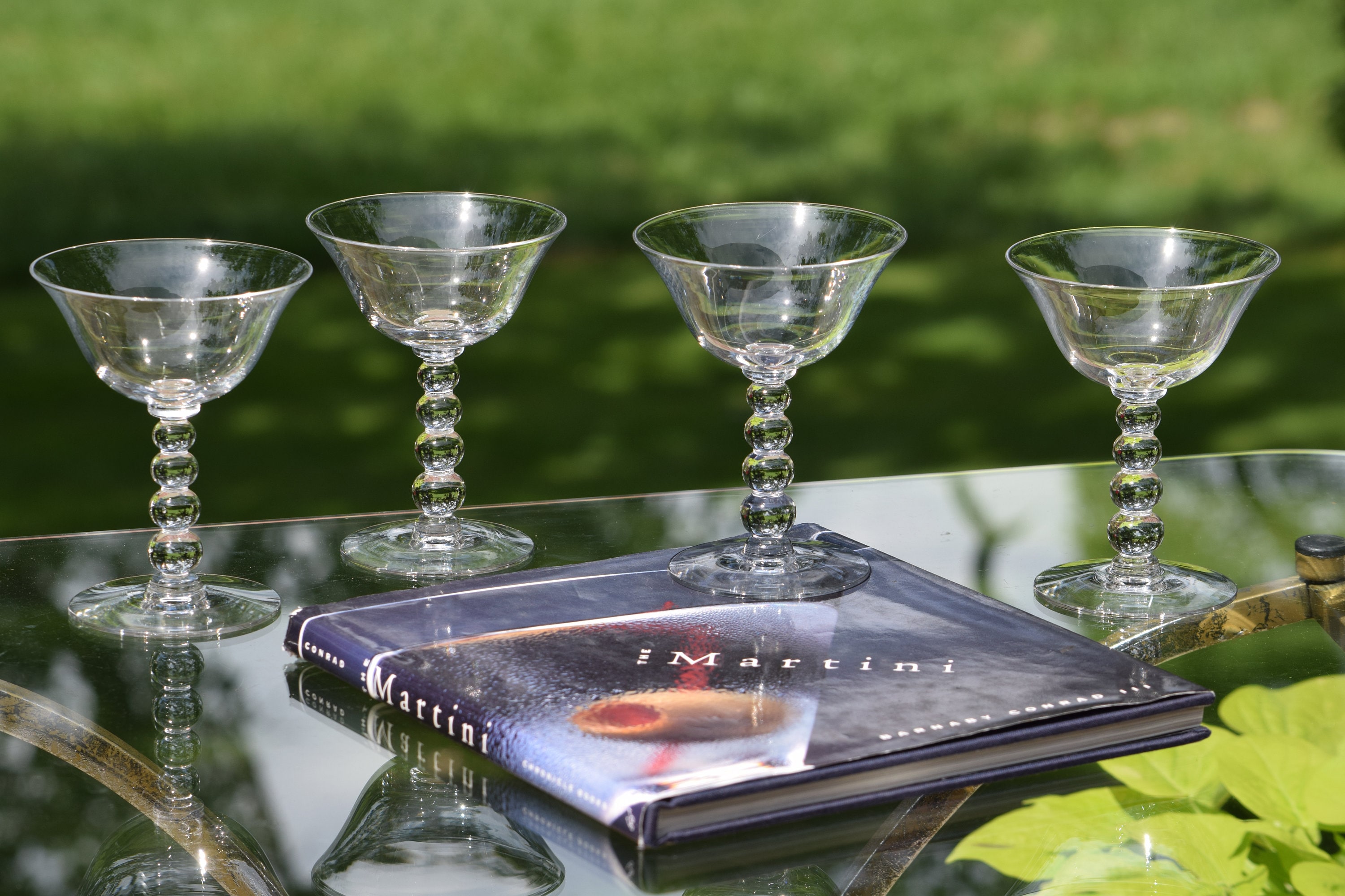 Vintage Cocktail Martini Glasses, Set of 7, Candlewick, circa