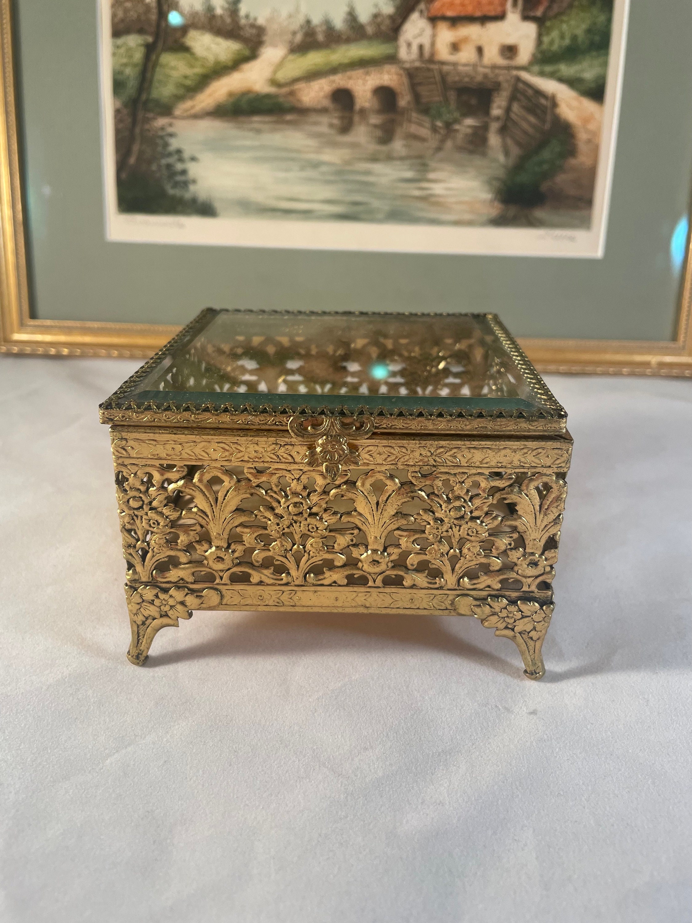 Sold at Auction: Vintage Mele Jewelry Box filled with jewelry