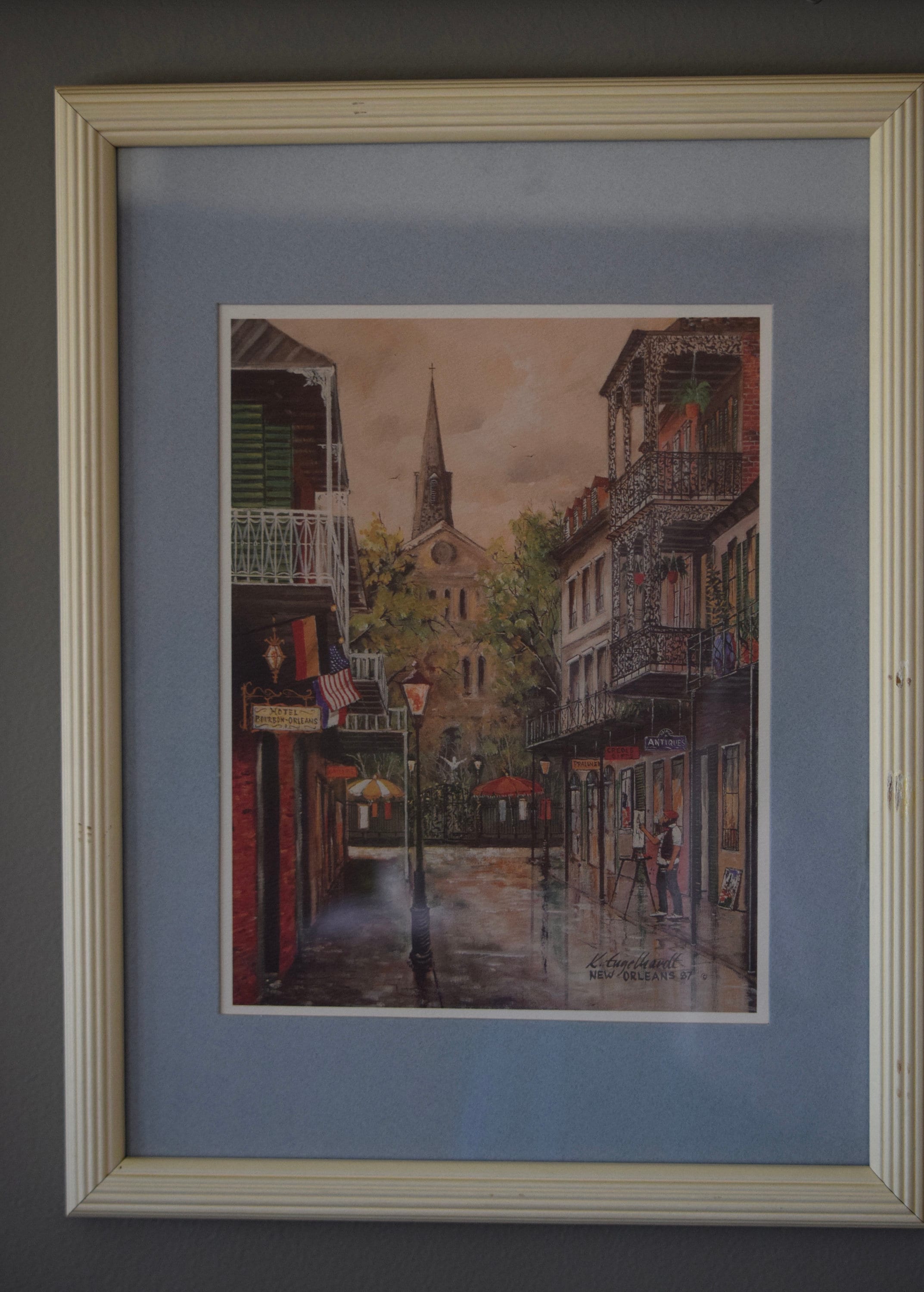 2 Vintage New Orleans Prints, Ken Engelhardt, circa 1987, Orleans