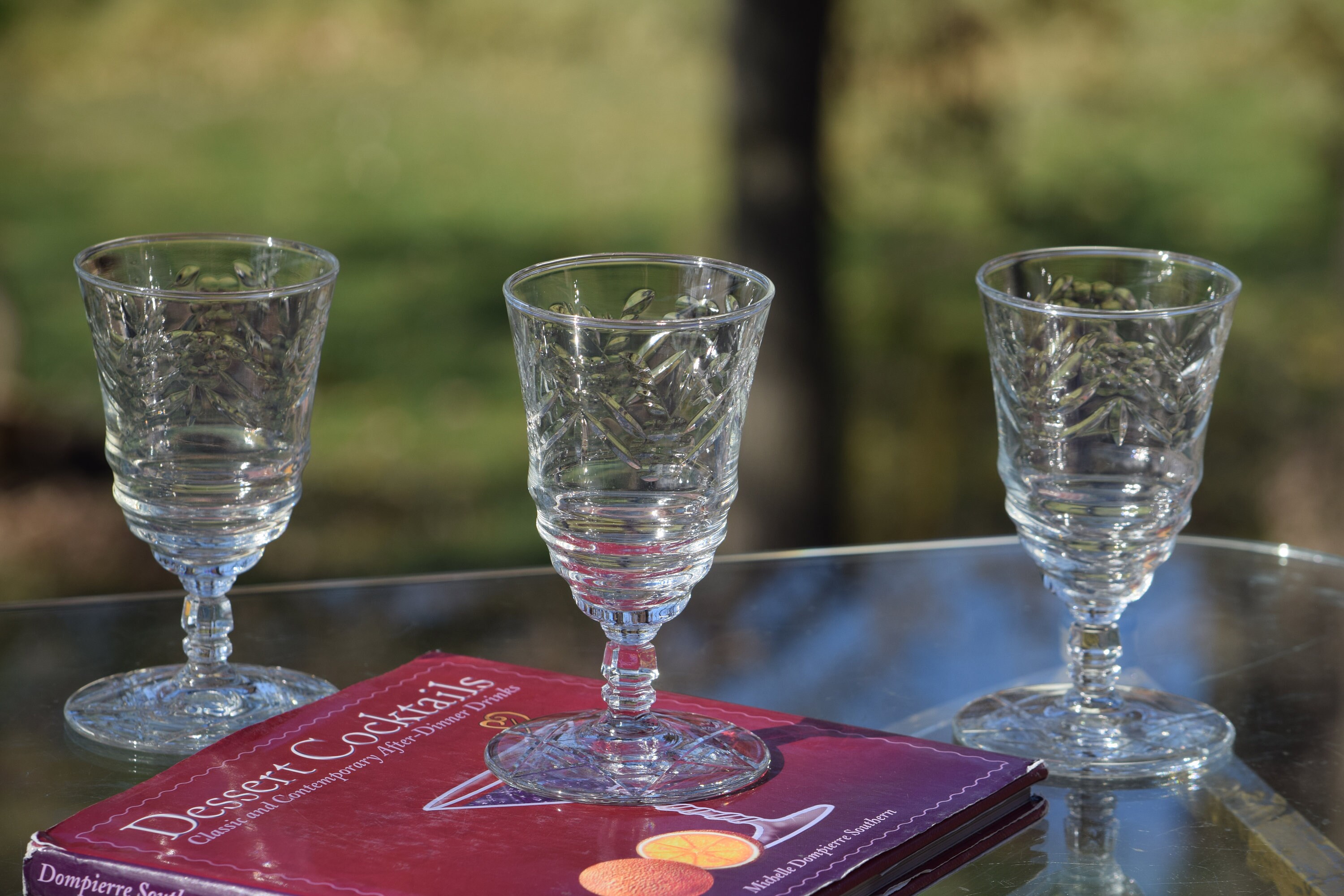 4 Vintage Etched Wine Glasses, 1950's Rock Sharpe After Dinner Drink 5-6 Oz  Liqueur Wine Glasses, Dessert Wine Glasses, White Wine Glasses 