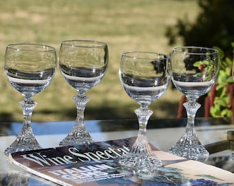 Vintage Mikasa Ritz Crystal Wine Glasses: Set of 6, Elegant Party Drinkware