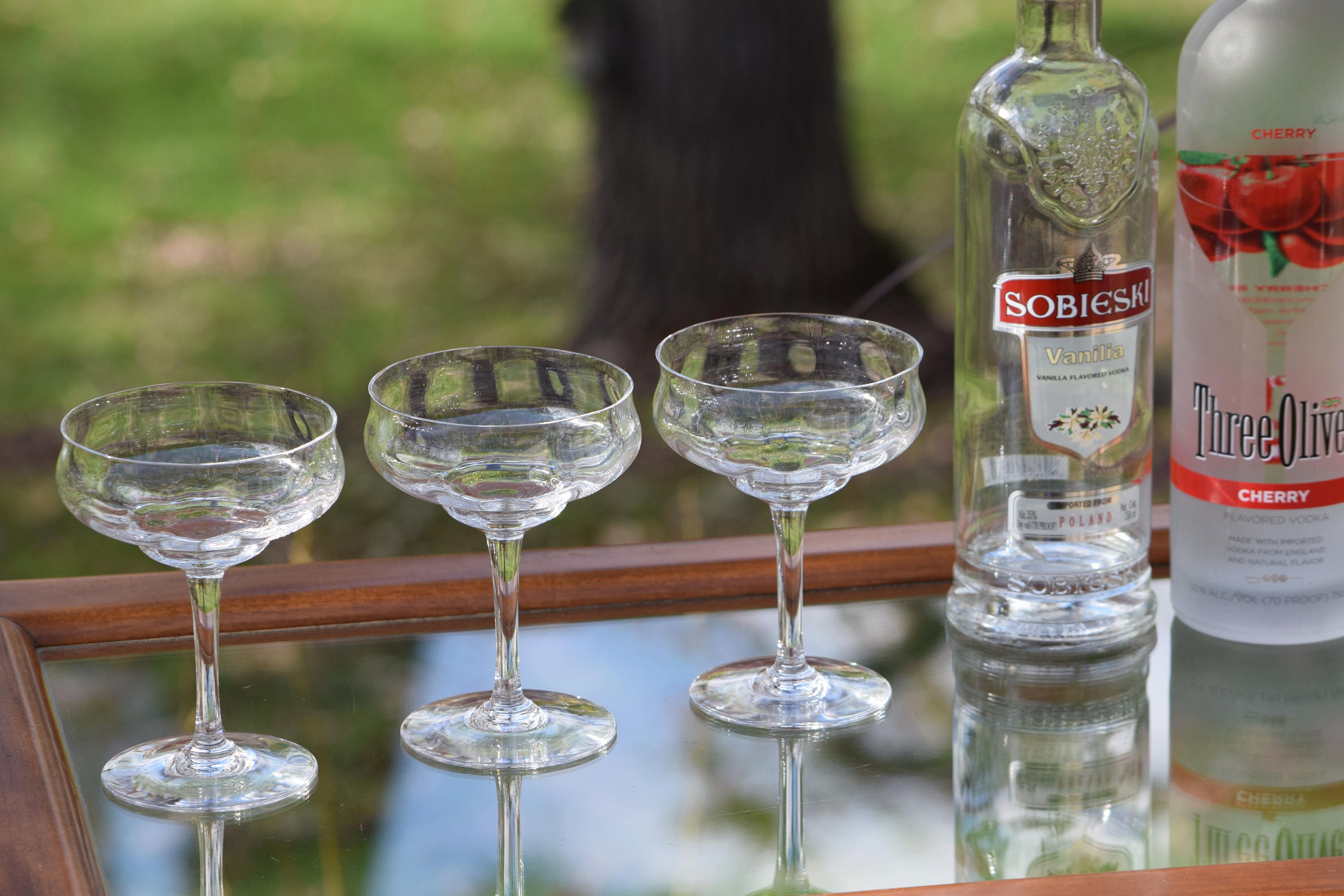 Reserve Jonas Sold Vintage BACCARAT Crystal Champagne Coupes, Set of 10 Signed Baccarat