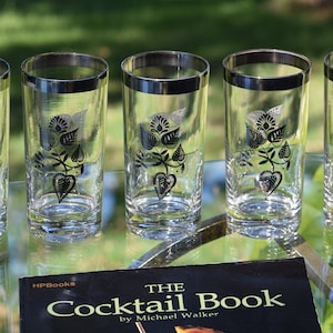 6 Vintage Georges Briard Highball Glasses, Set of 6 Whiskey ~ Scotch Glasses, Vintage Briard Cocktail Glasses 1950&#39;s Highball Glasses