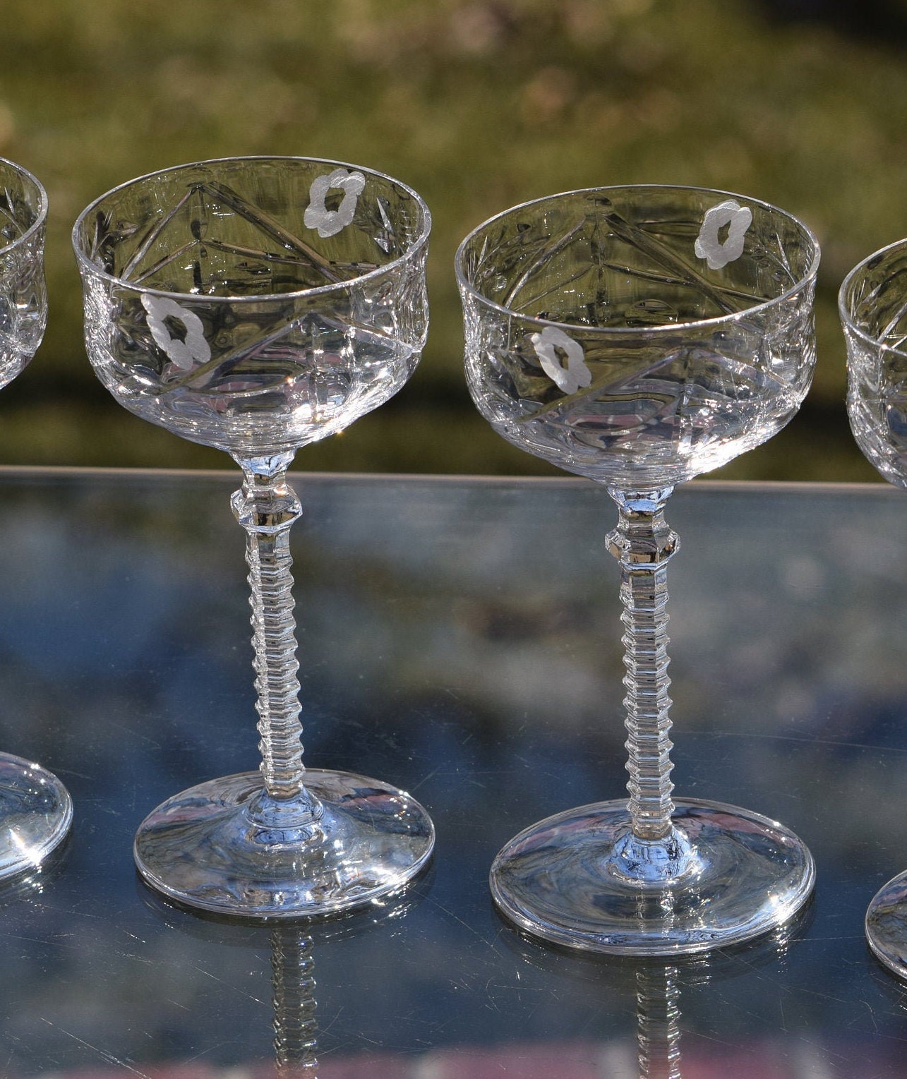 vintage beverage glasses
