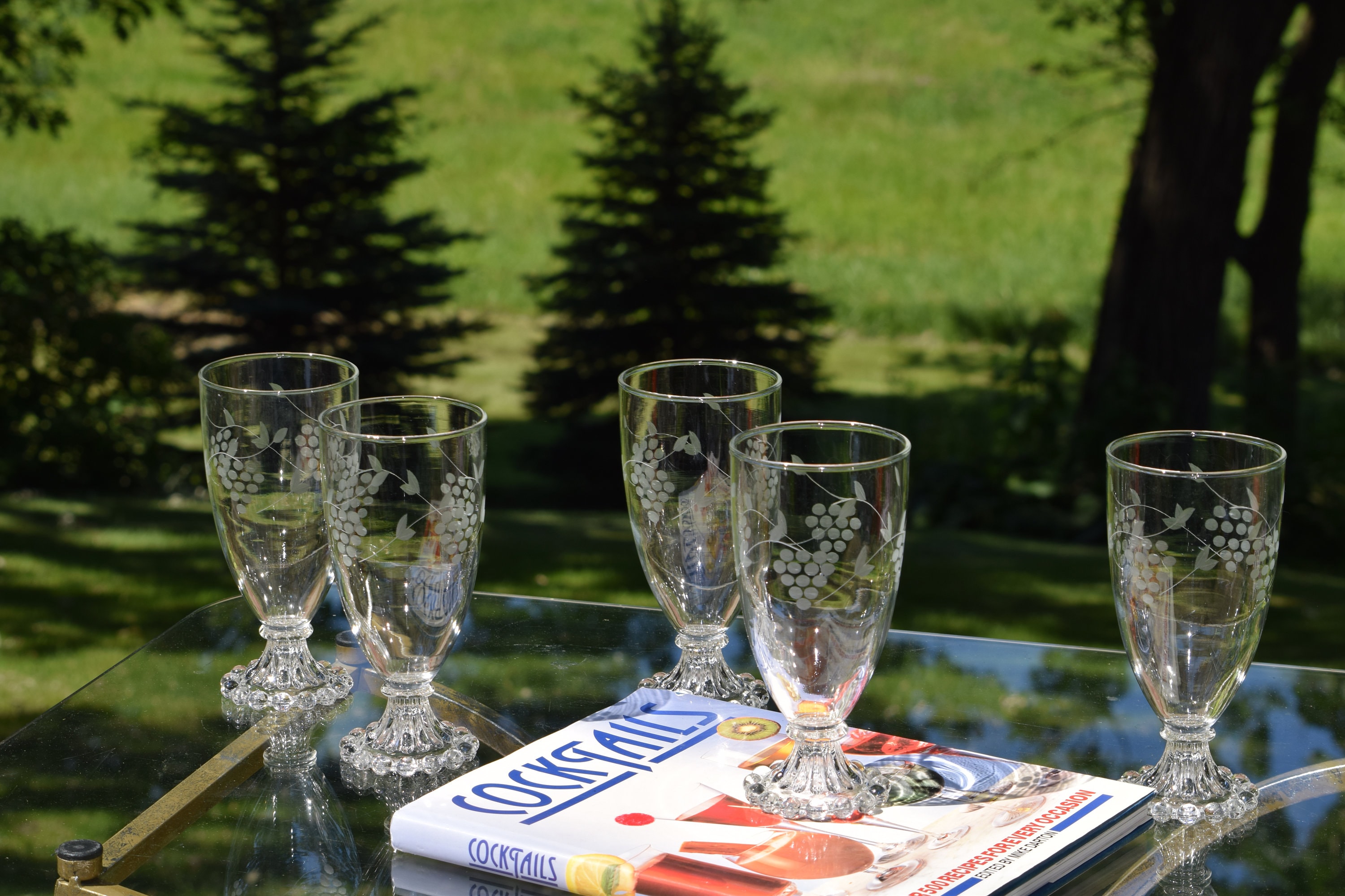 4 Vintage Cocktail Glasses, Candlewick, circa 1950's, 4 oz After