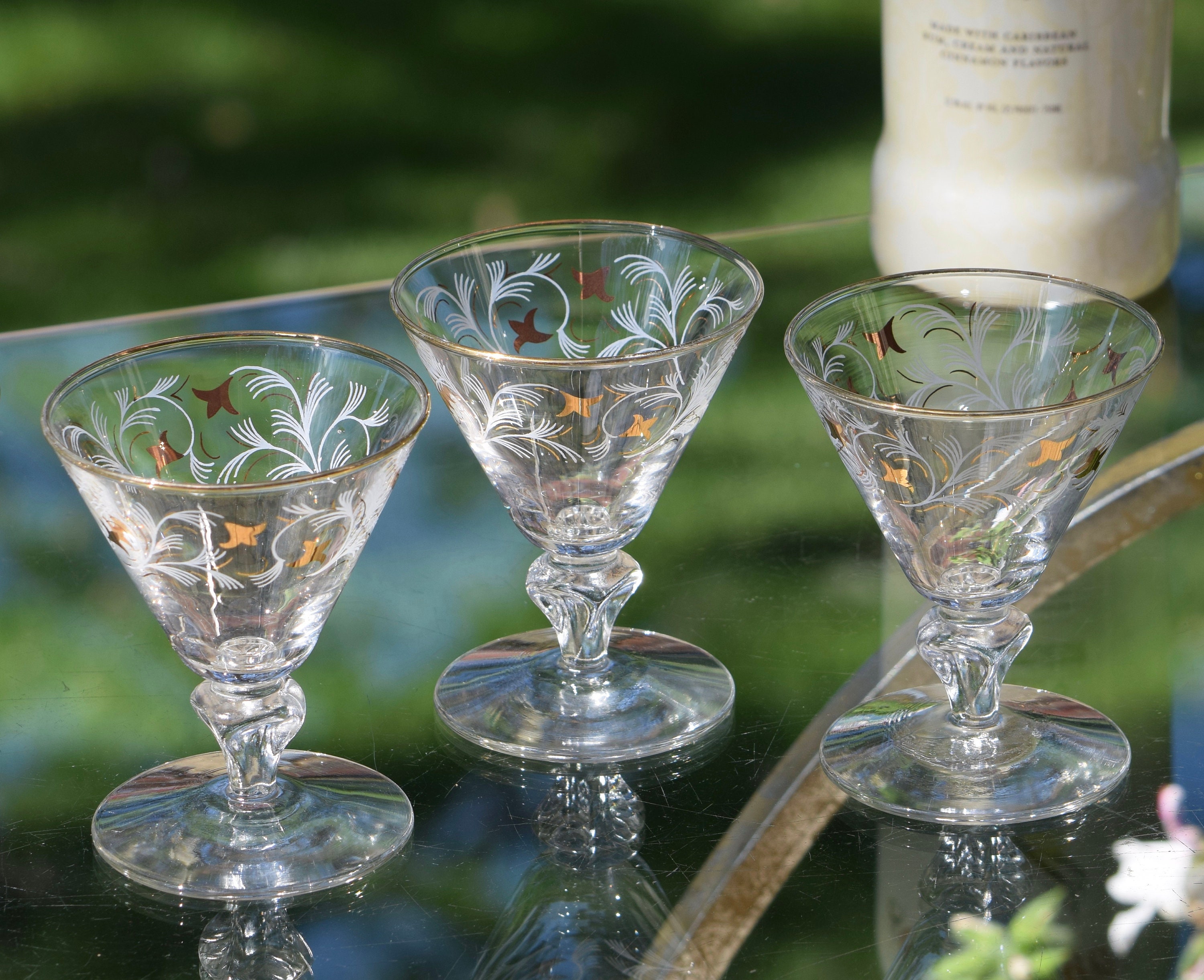 Etched Fern Crystal Wine Glasses- the Vintage List, House of Modern Vintage  NOLA