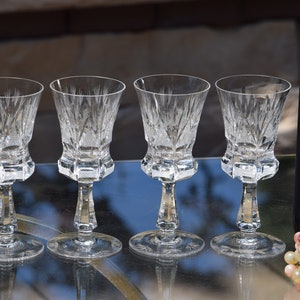 Vintage Rogaska Cut Crystal Wine Glasses, Set of 5 (5 oz)