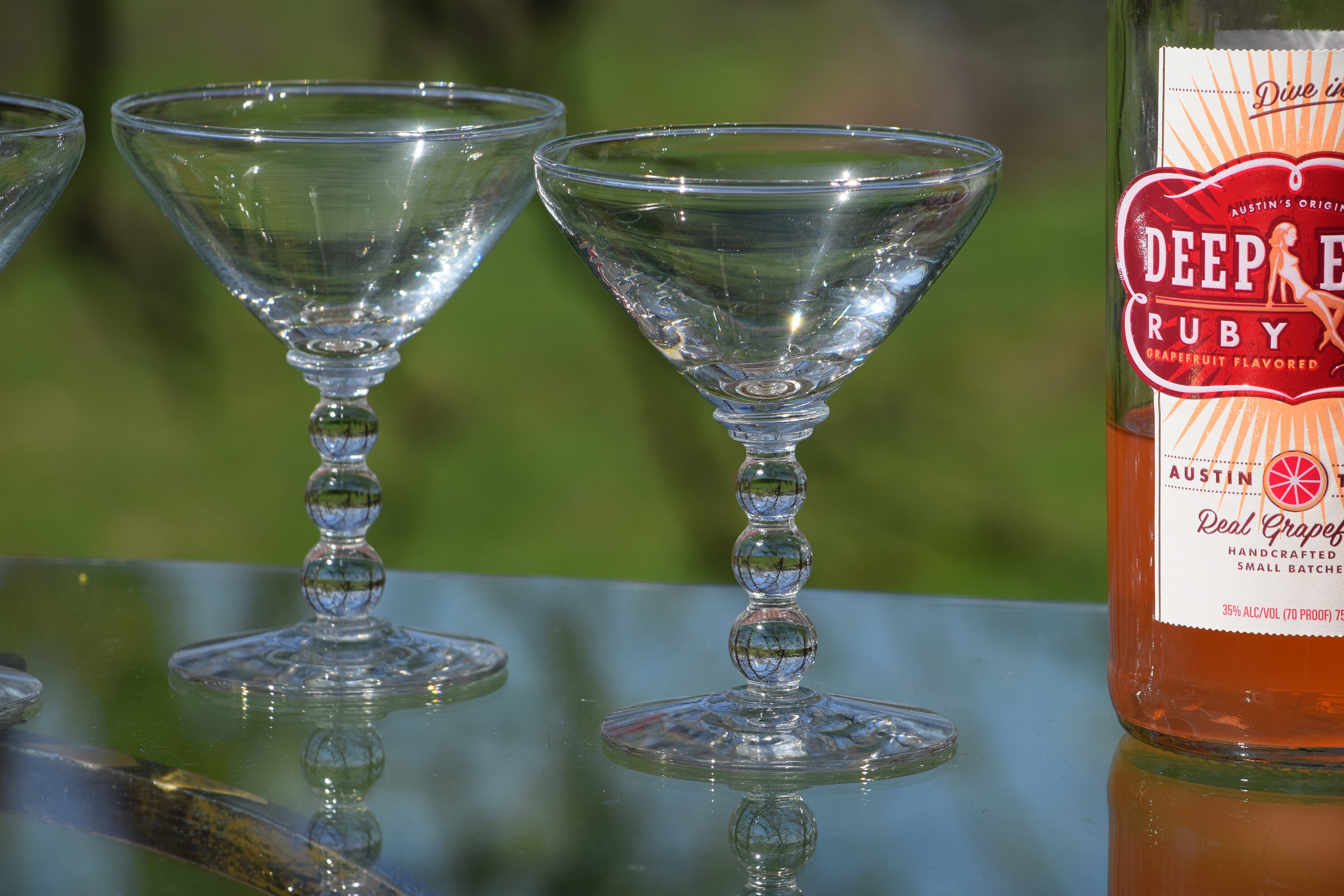 6 Vintage Cocktail - Martini Glasses, Candlewick, circa 1950's