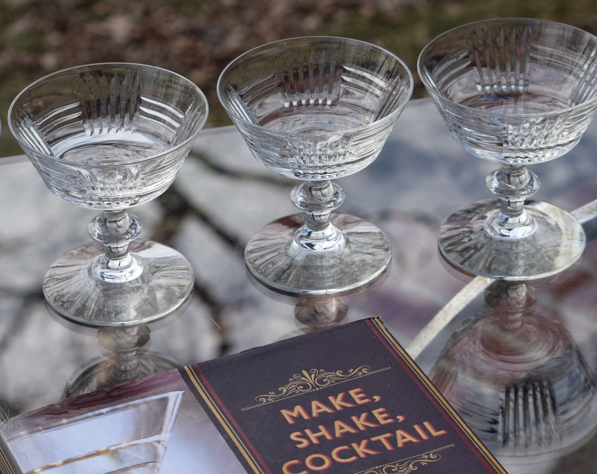 Vintage Cocktail Martini Glasses, Set of 4, circa 1950's, Vintage