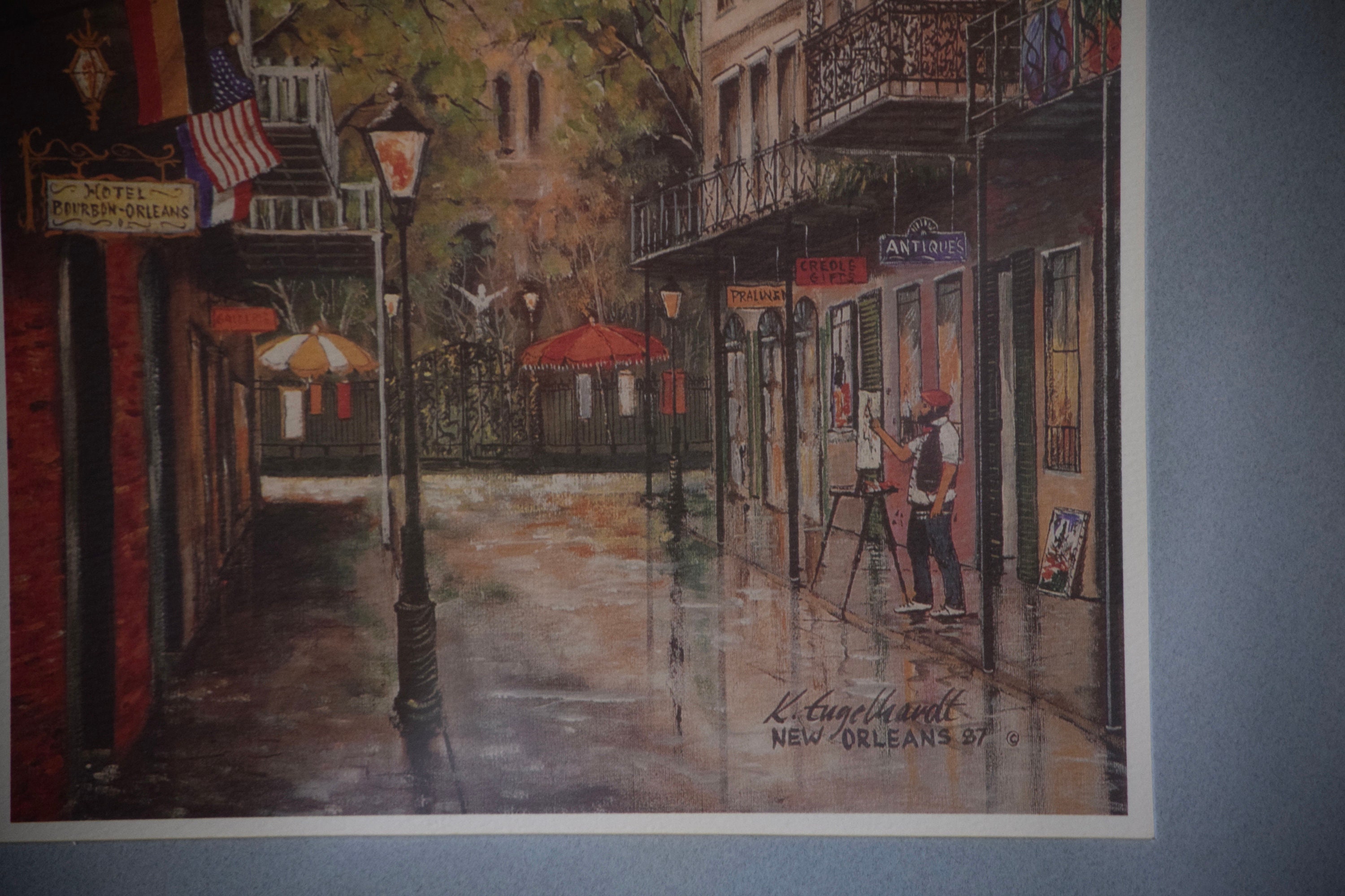 2 Vintage New Orleans Prints, Ken Engelhardt, circa 1987, Orleans