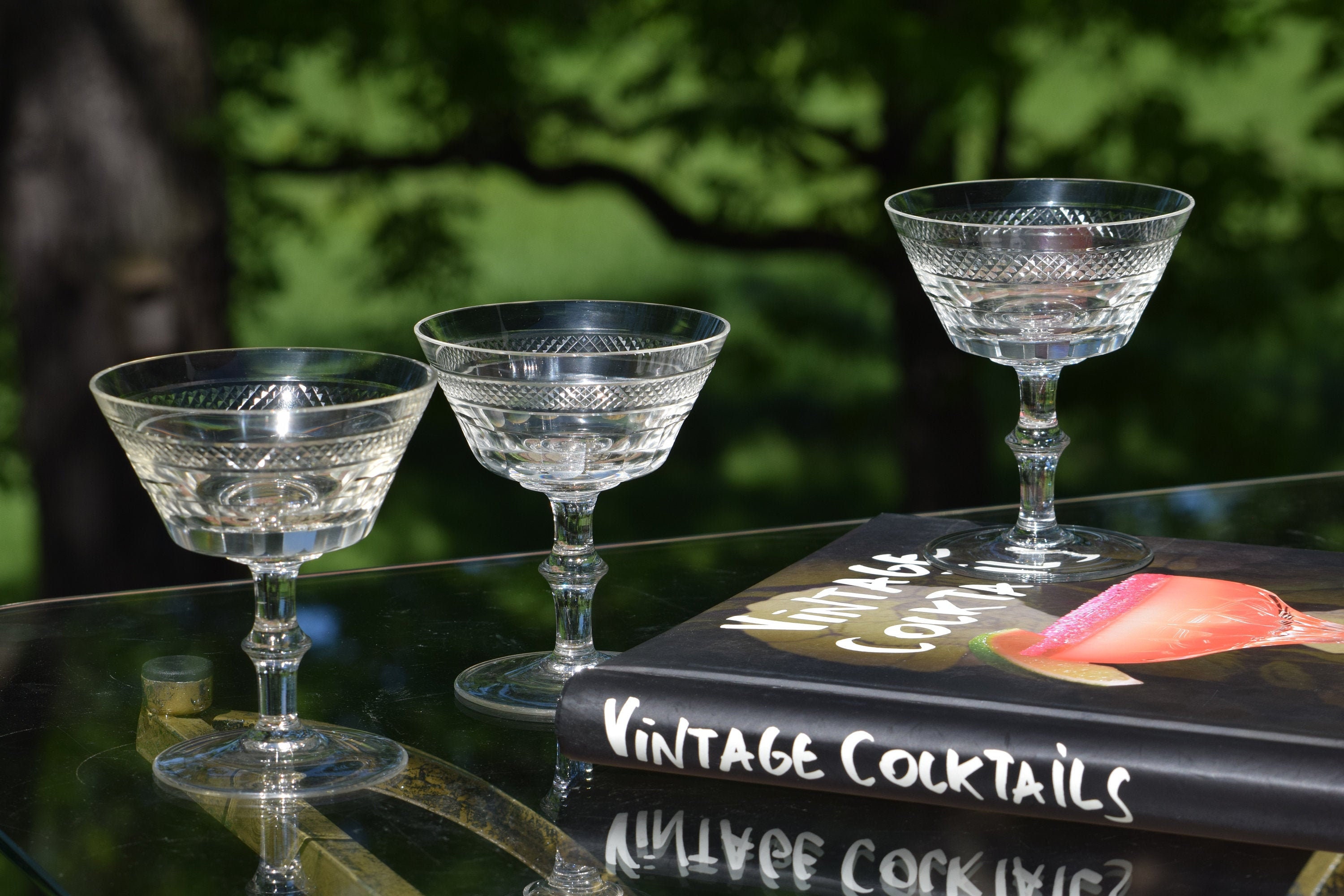 vintage manhattan cocktail glasses